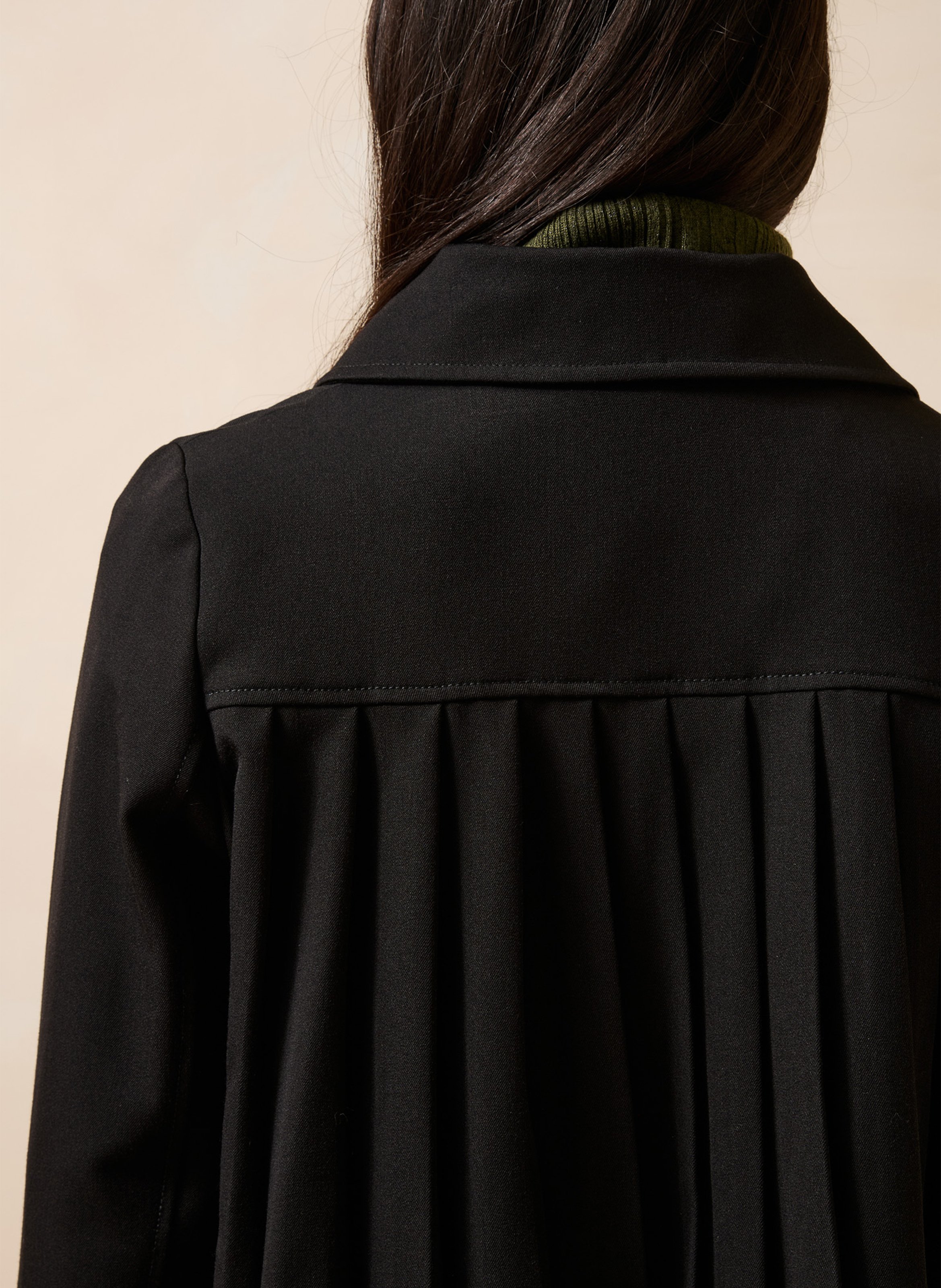 Straight-cut jacket with classic collar LA FEE MARABOUTEE Black