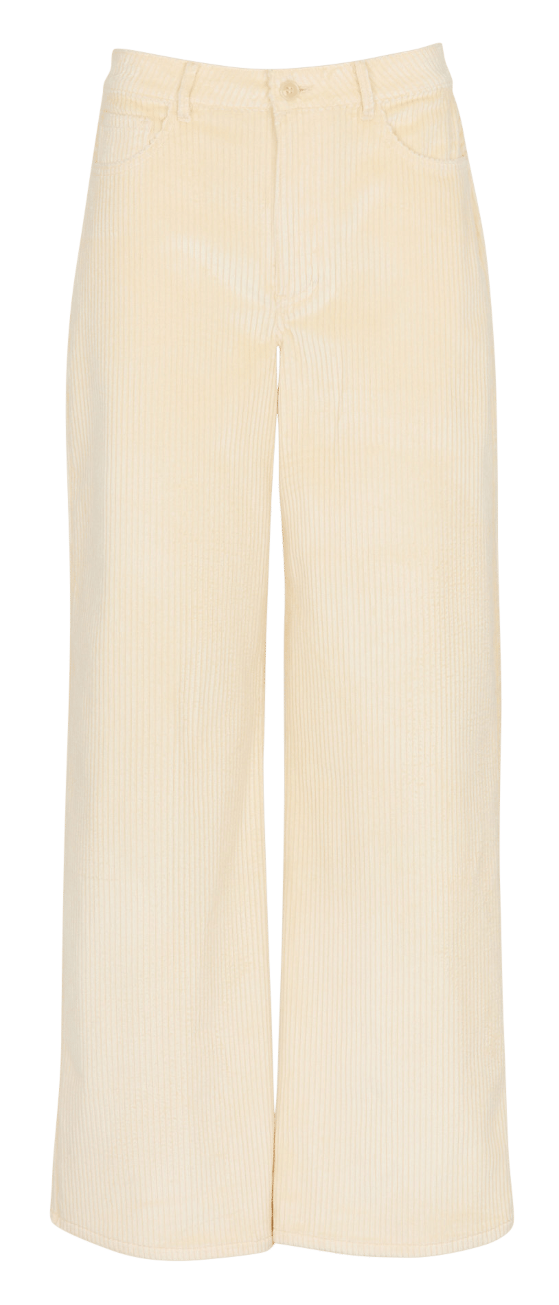 Pantalon large velours en coton mélangé DES PETITS HAUTS Beige