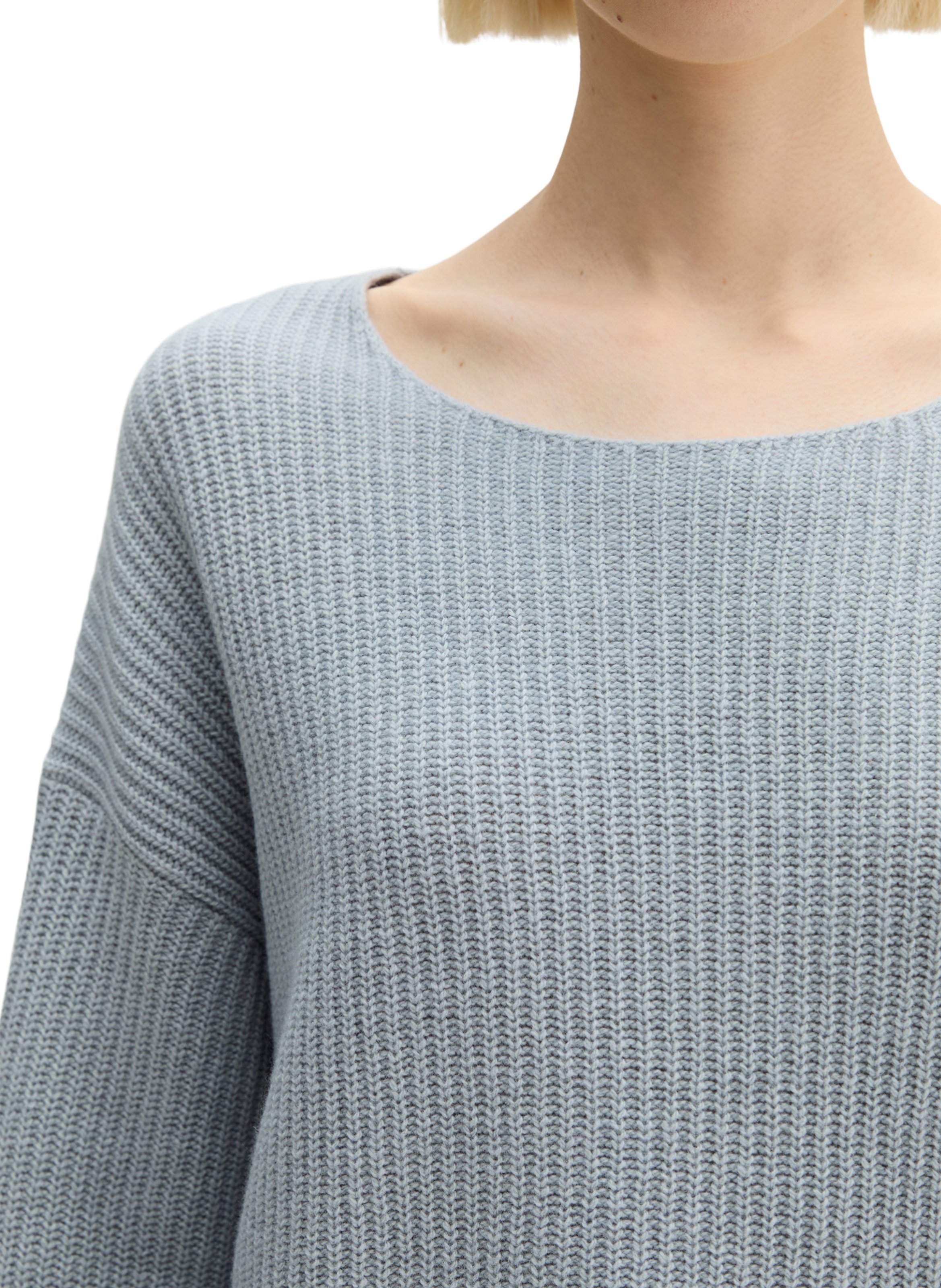 Straight wool-blend sweater | Blue MARC O'POLO Women