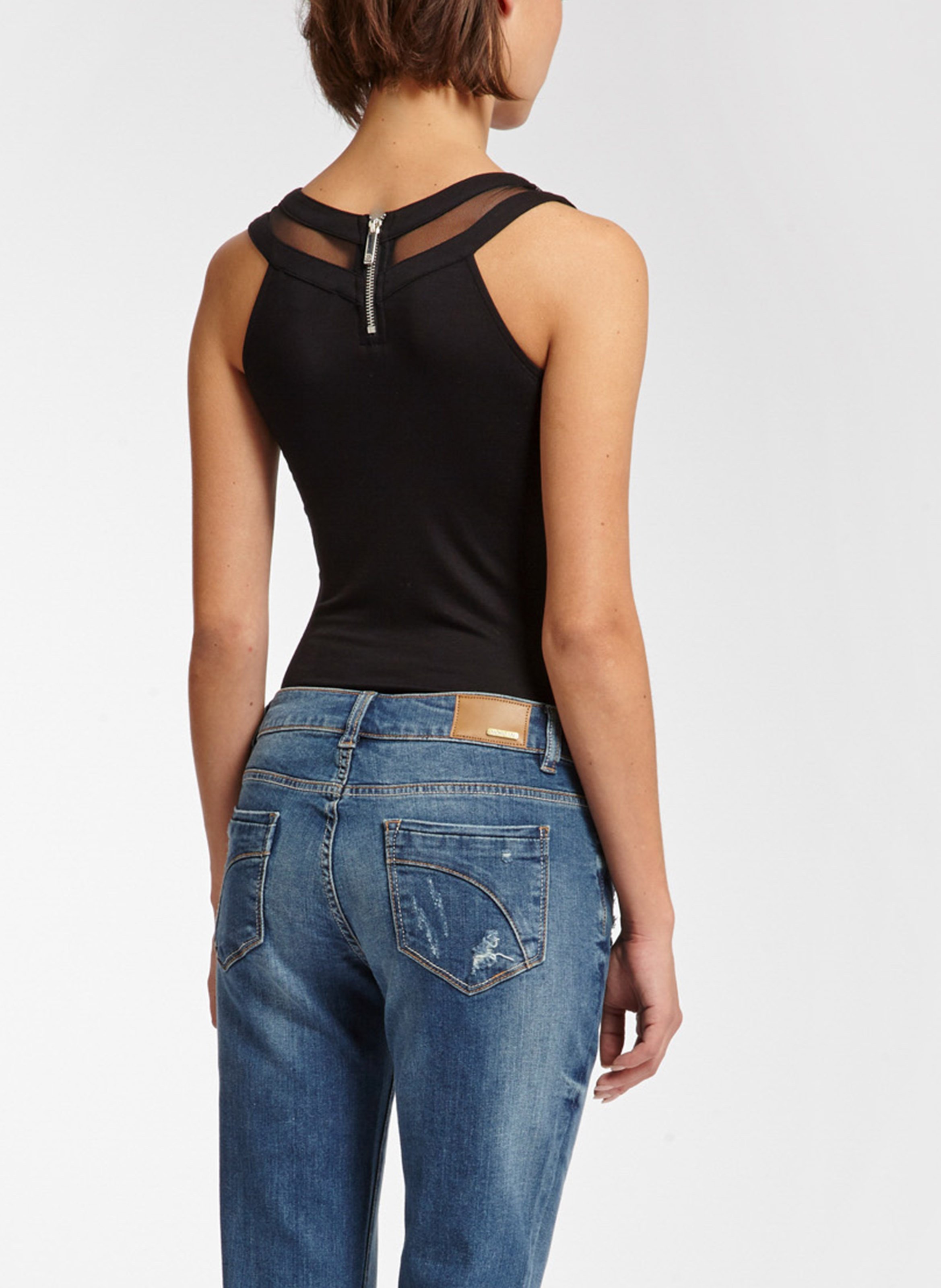 Tanktop mit V-Ausschnitt MORGAN Schwarz