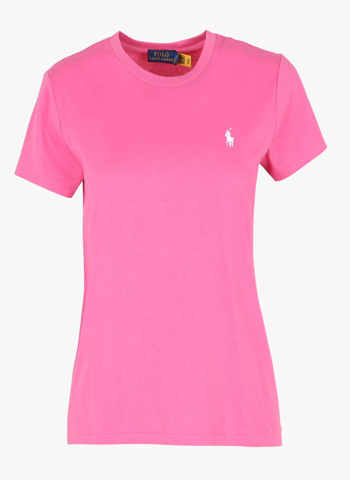 Round-neck Cotton T-shirt Pink Glory Polo Ralph Lauren - Women | Place des  Tendances