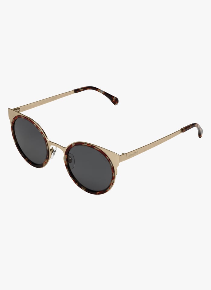 Lunettes De Soleil Lulu Steel White Gold Havana Komono Femme