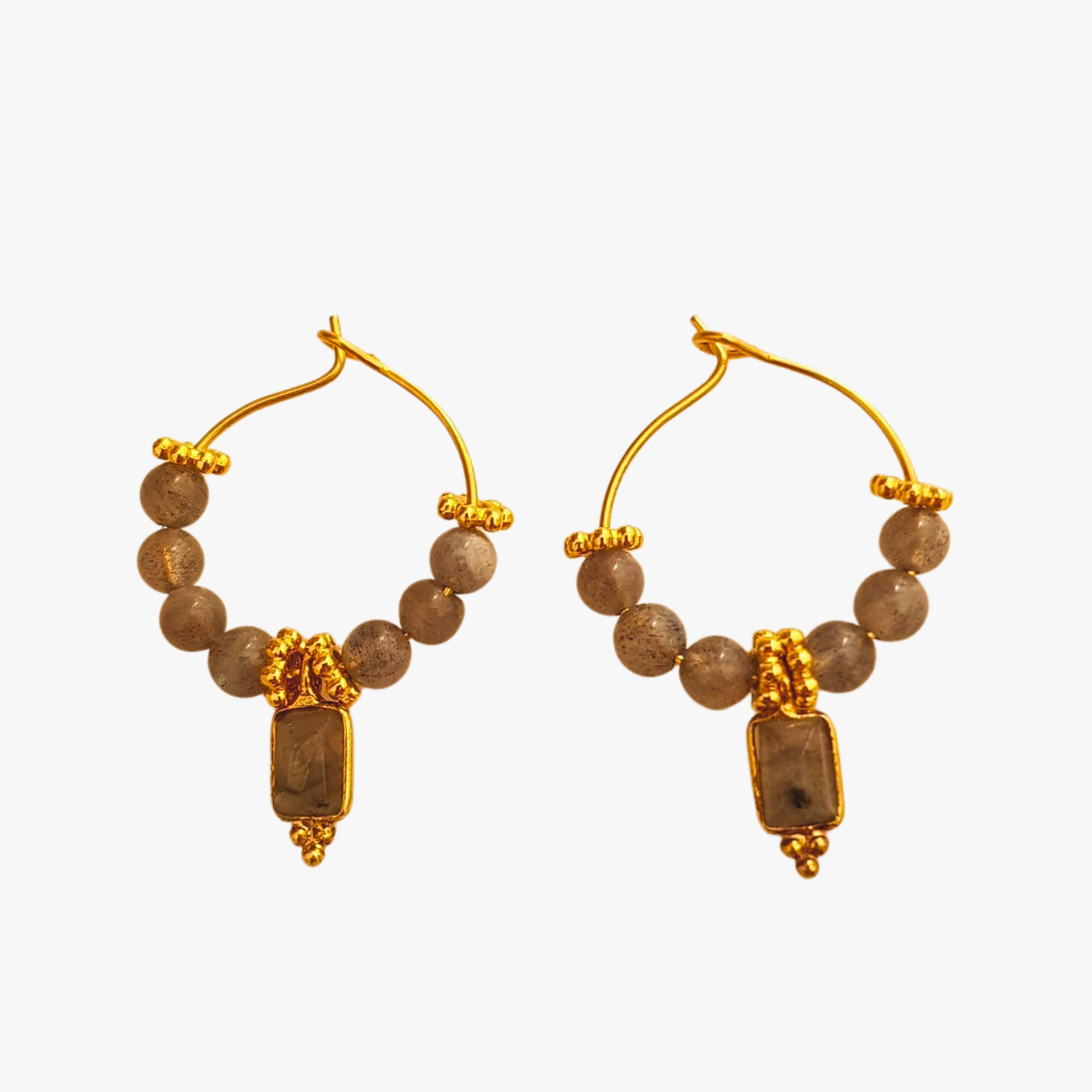 Labradorite earrings GINANDGER Blue