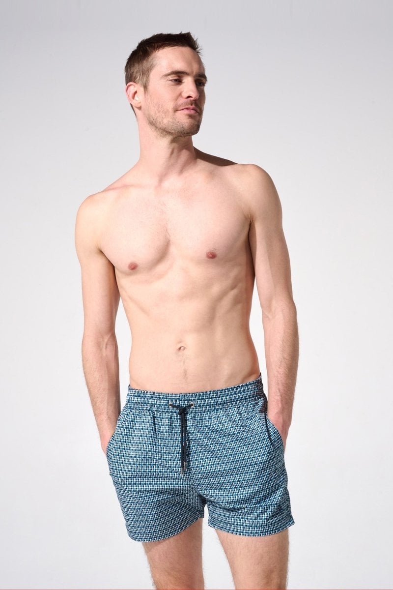Printed swim shorts with elasticated waistband APNEE Blue