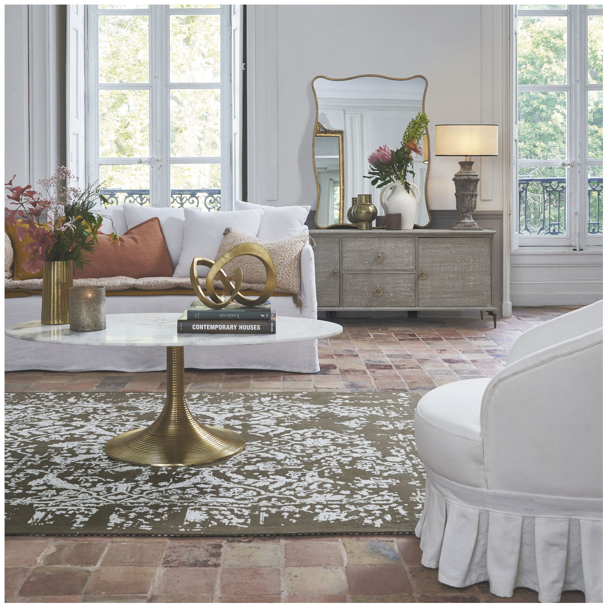 Cotton lampshade BLANC D'IVOIRE Beige