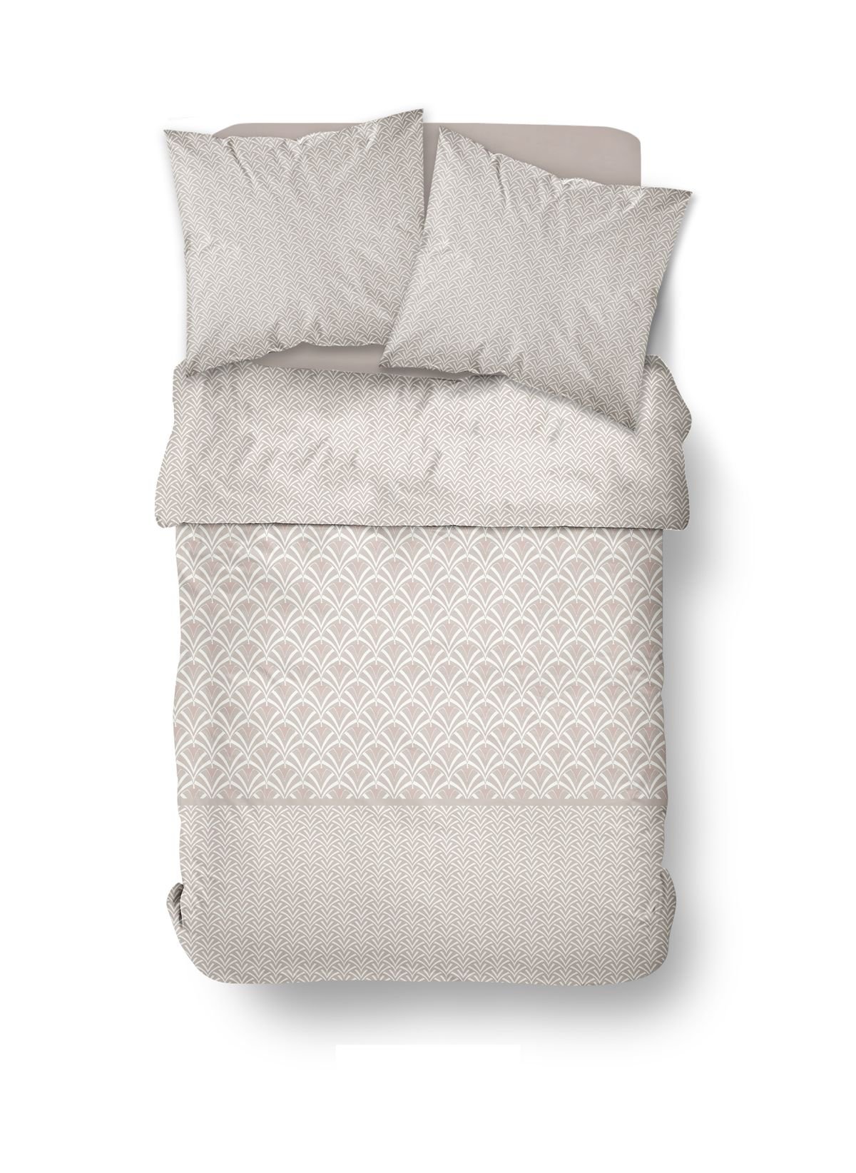 Printed cotton bed set TODAY LINGE DE MAISON Beige