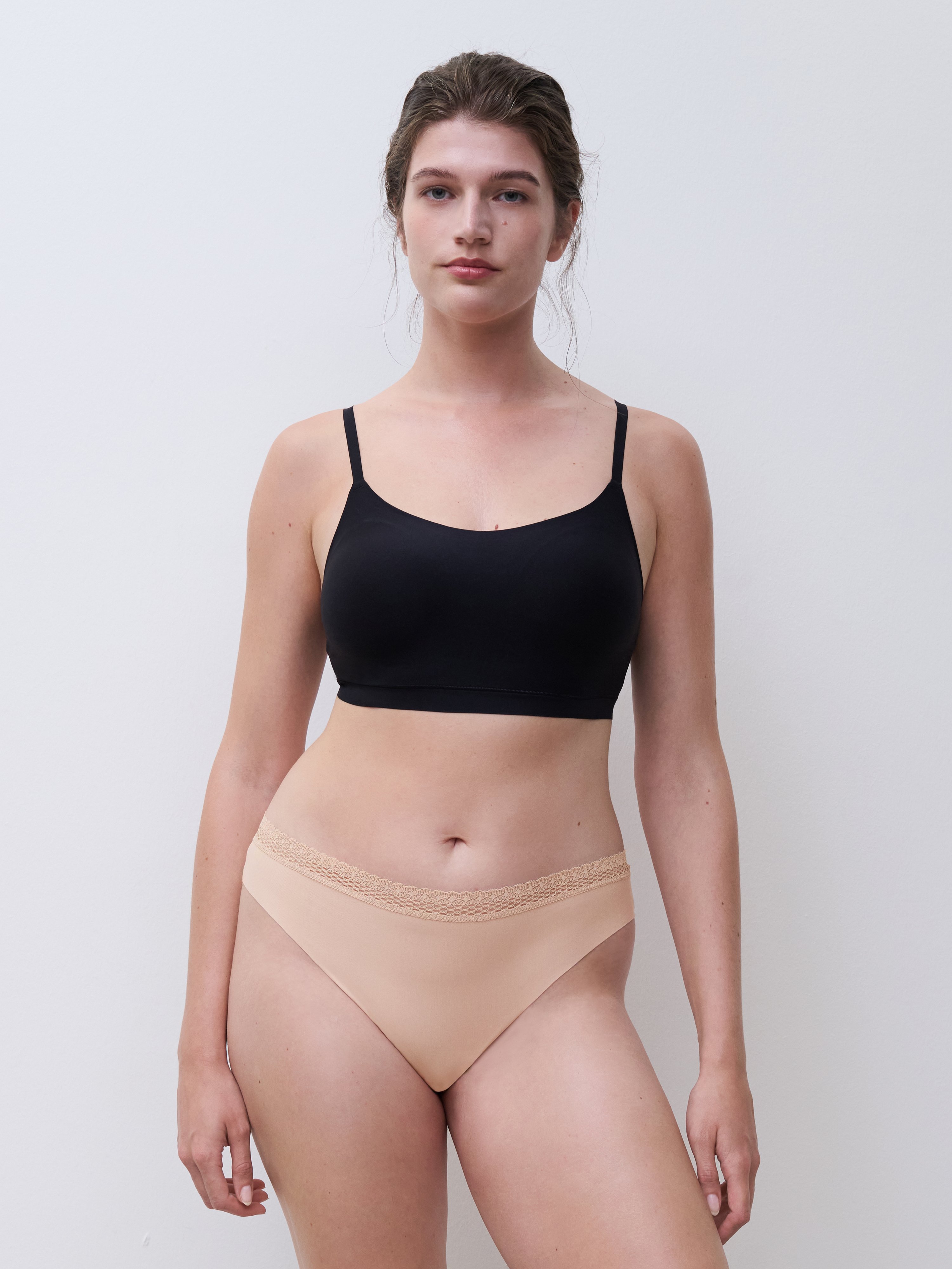 Cotton tanga CHANTELLE Beige