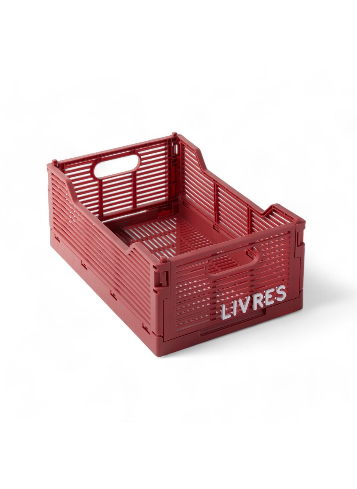 Folding plastic crate FACTORY Red