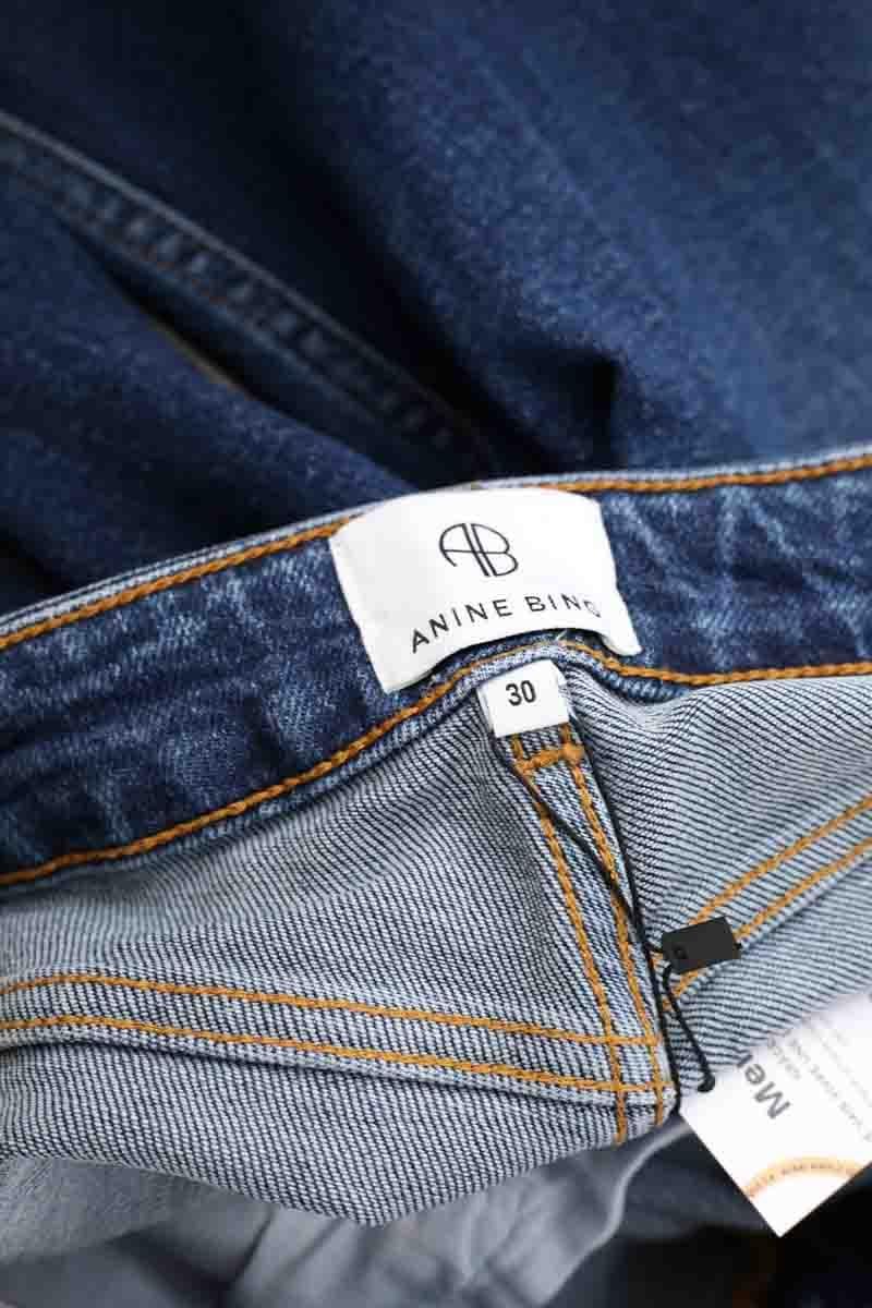 Cotton straight jeans ANINE BING - Seconde Main Blue