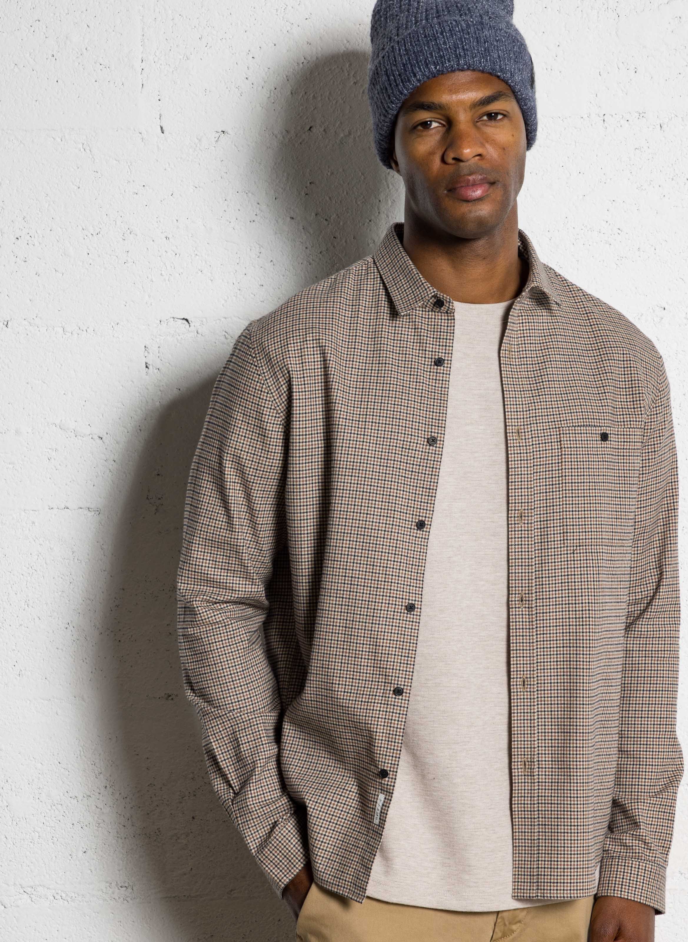 Gerade Knopfleiste Hemd mit Muster IKKS Beige