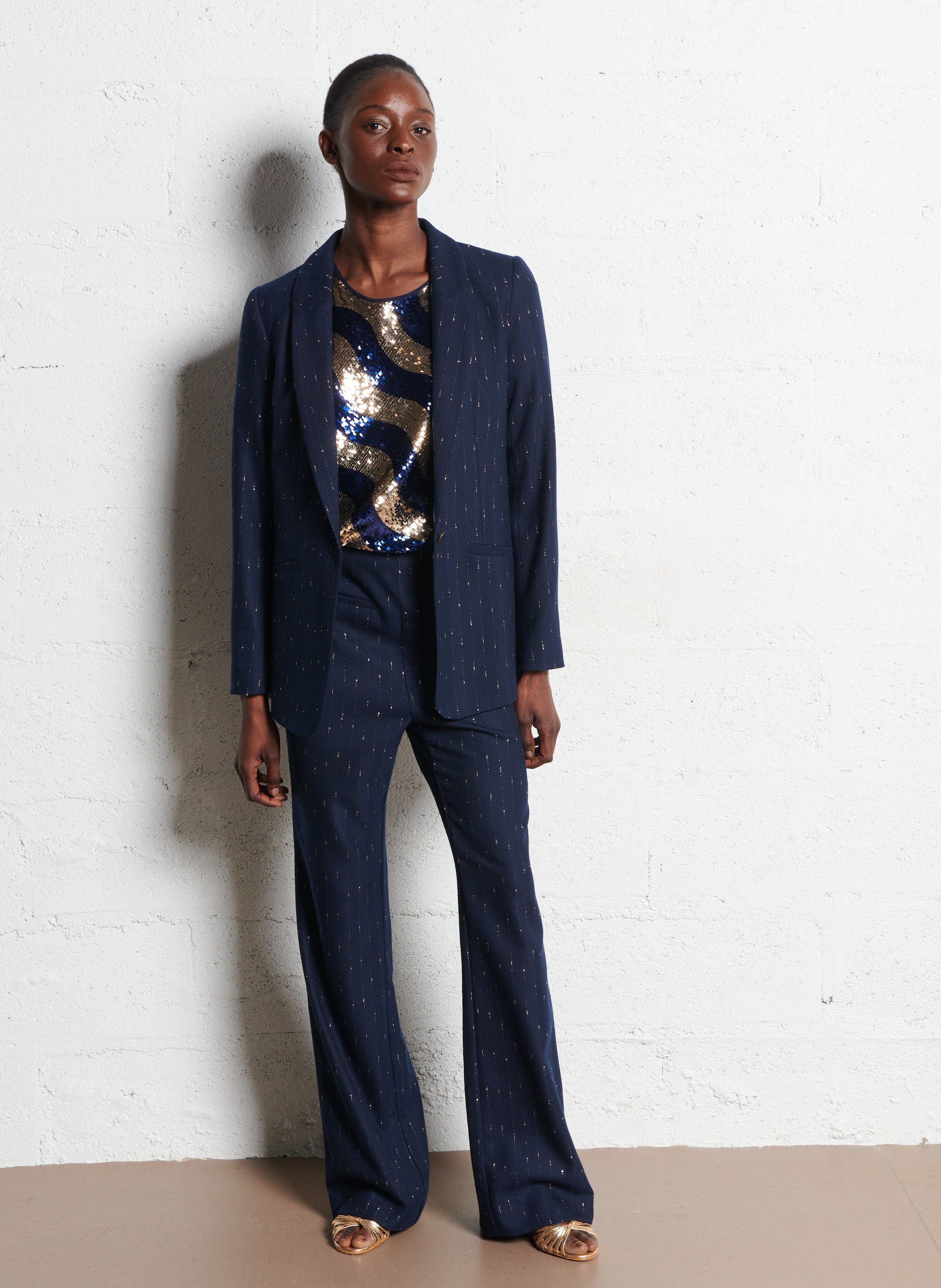 Veste tailleur cintrée ONE STEP Bleu