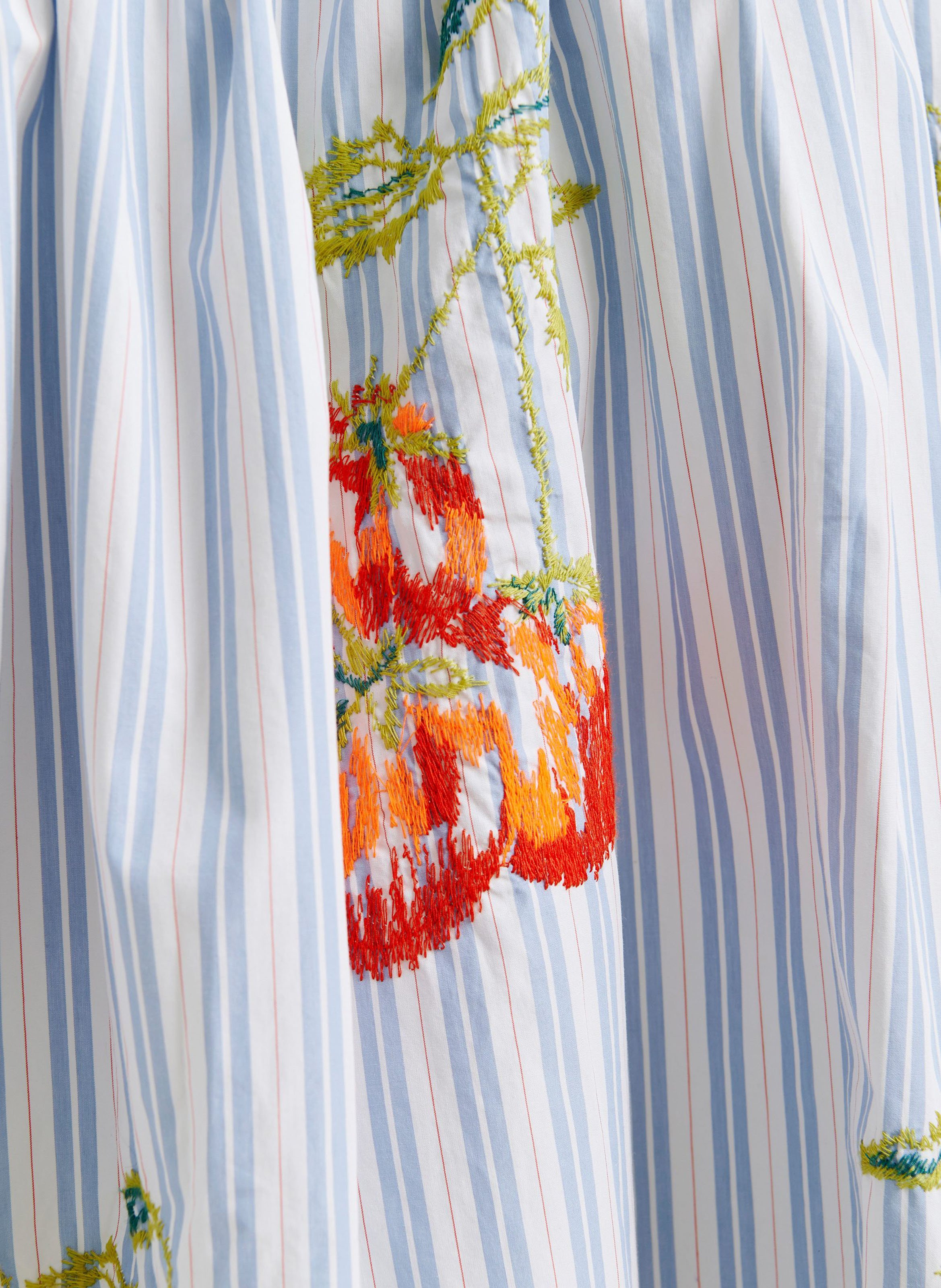 Robe courte épaules dénudées à rayures ESSENTIEL ANTWERP Bleu