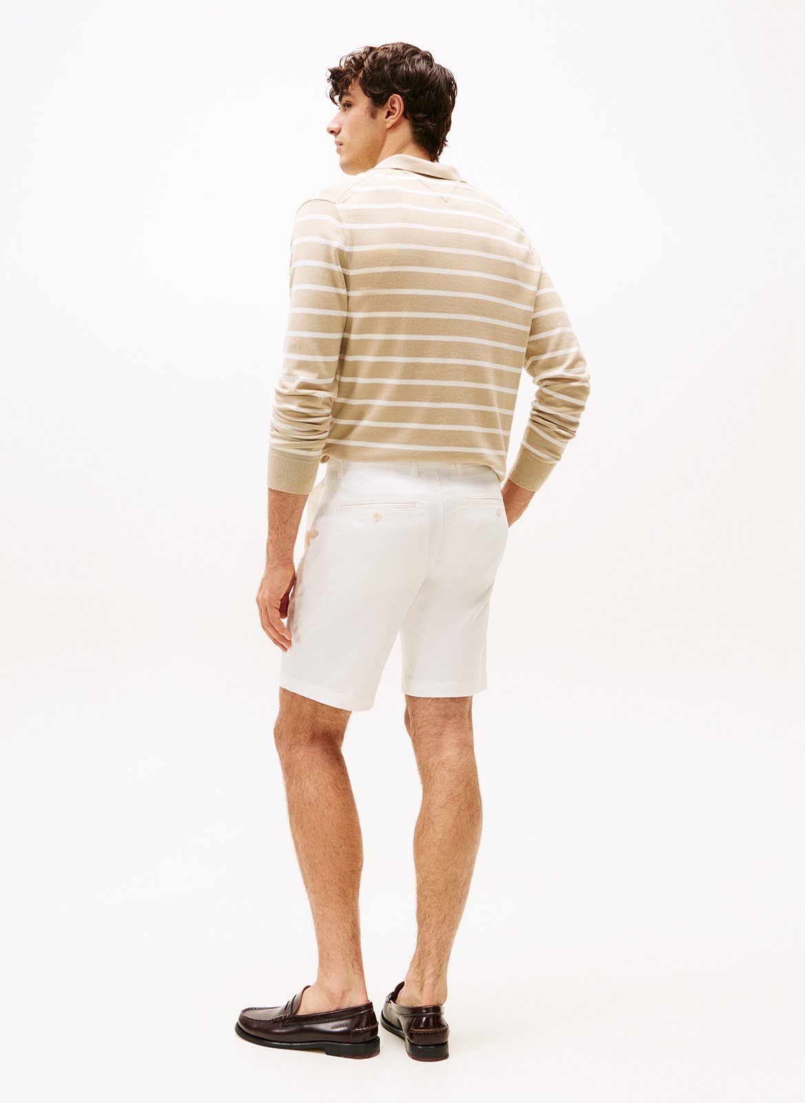 Cotton-blend chino shorts TOMMY HILFIGER White