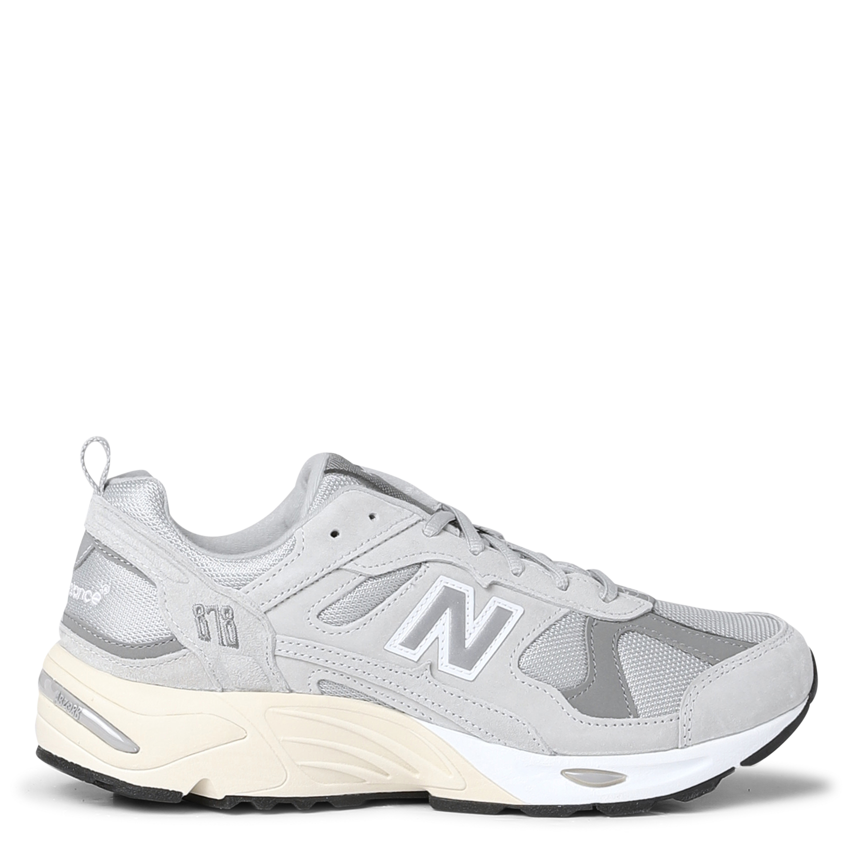 Low-top leather mix sneakers NEW BALANCE Grey
