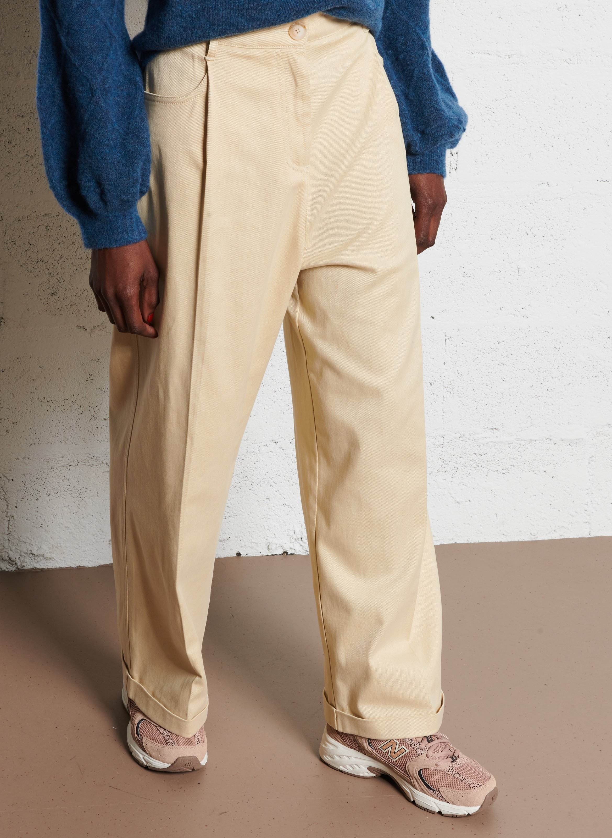 Pantalon large  MOMONI Beige