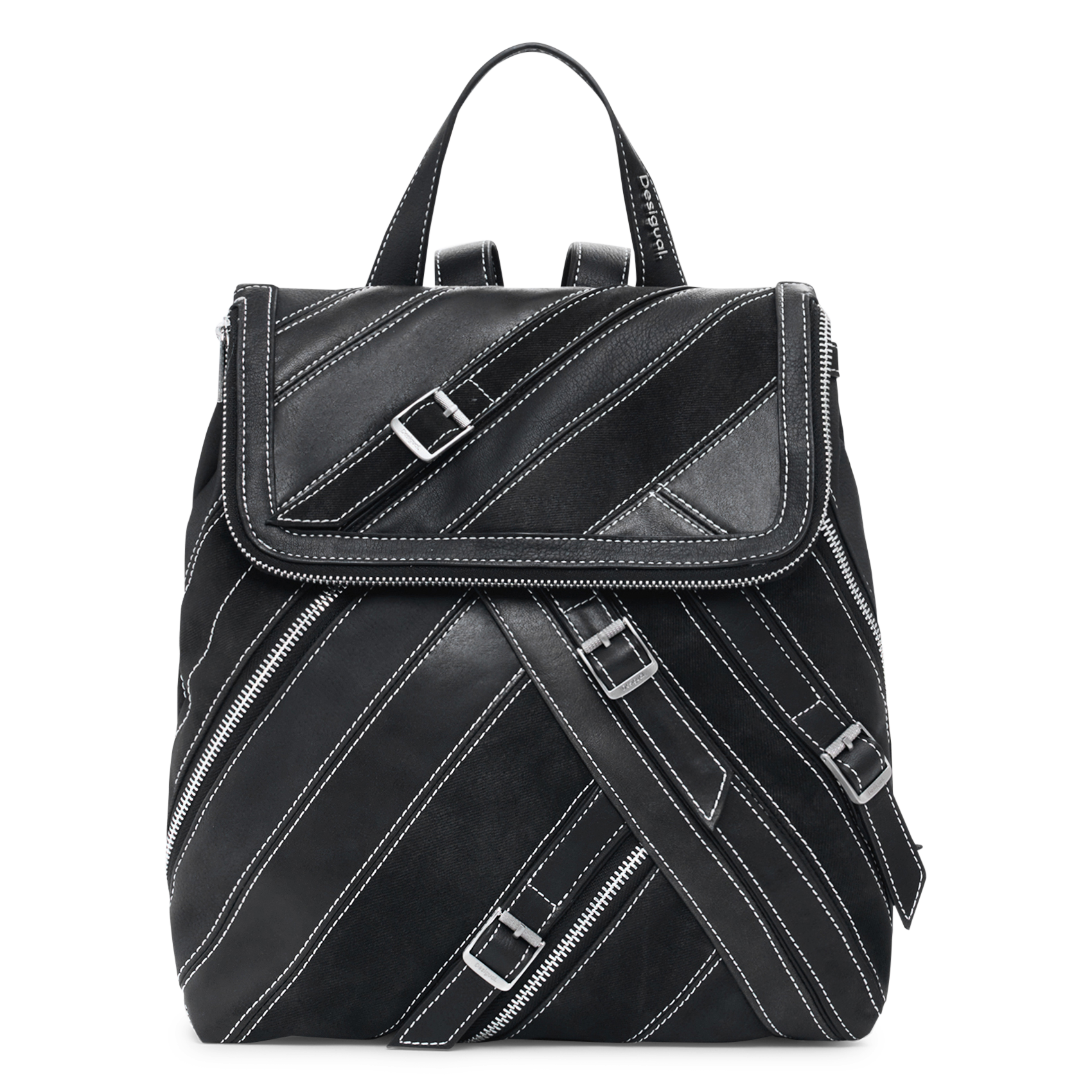 Lederrucksack DESIGUAL Schwarz