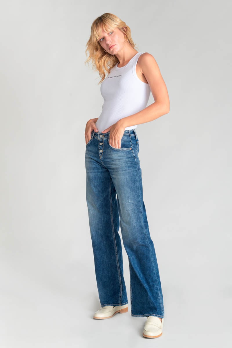 Flare jeans, length 34 LE TEMPS DES CERISES Blue