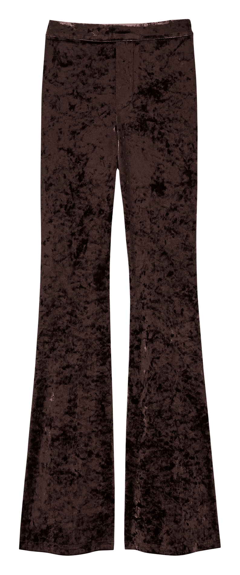 Pantalon patte d'eph en velours imprimé BA&SH Noir