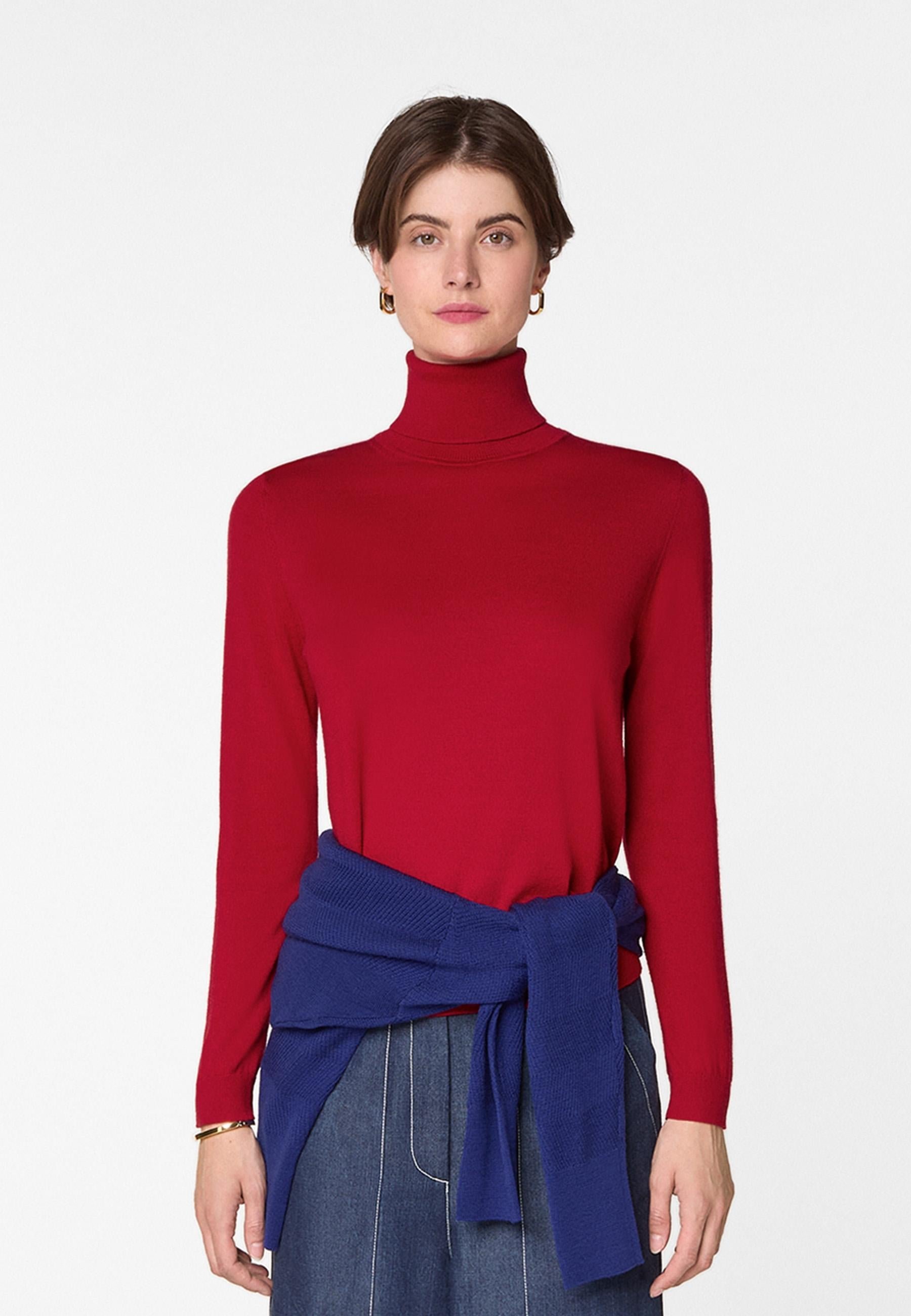 Merino wool roll-neck sweater RODIER Red