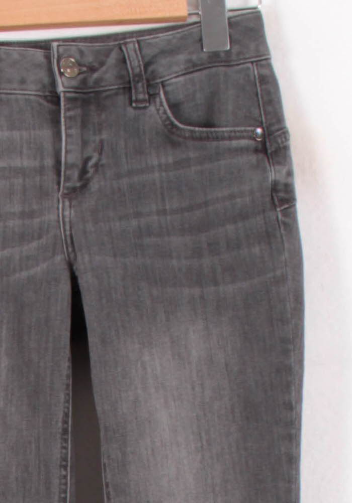 Cropped slim jeans with studs LIU JO - SECONDE MAIN Grey