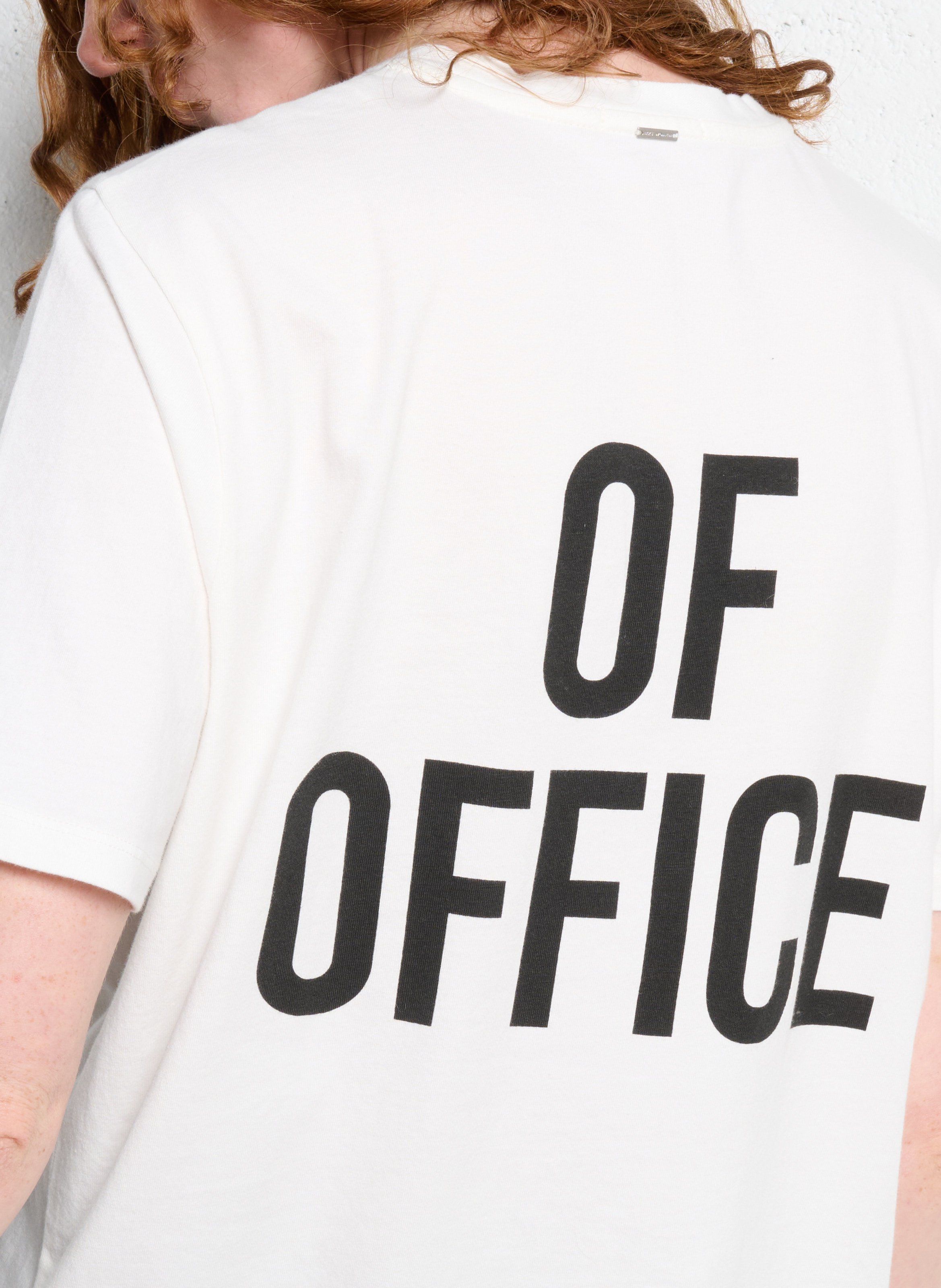 Oversized round-neck cotton T-shirt IKKS White