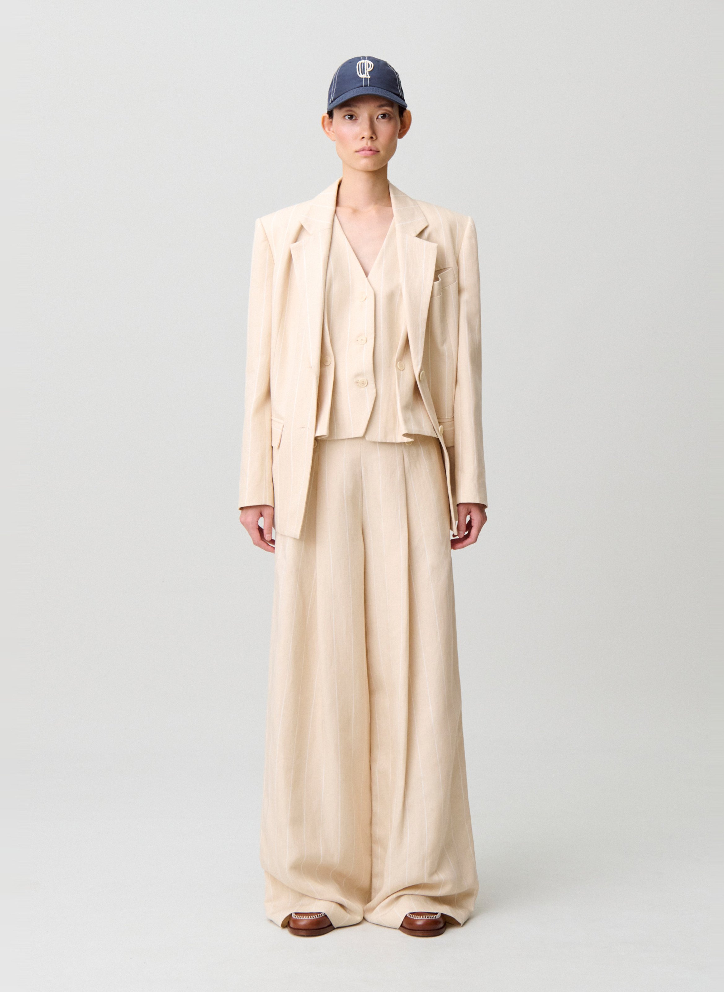 Veste col V  CLAUDIE PIERLOT Beige