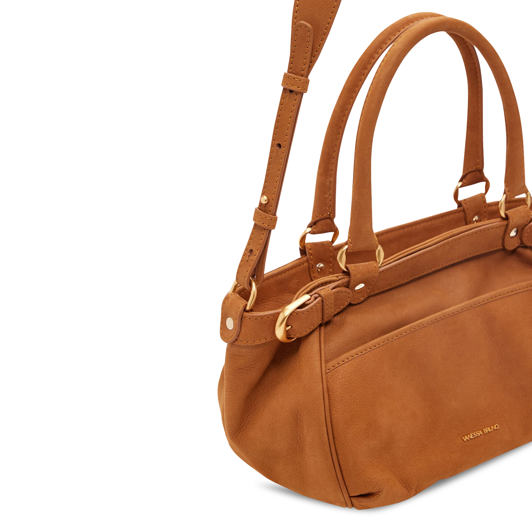 Leather handbag VANESSA BRUNO Brown