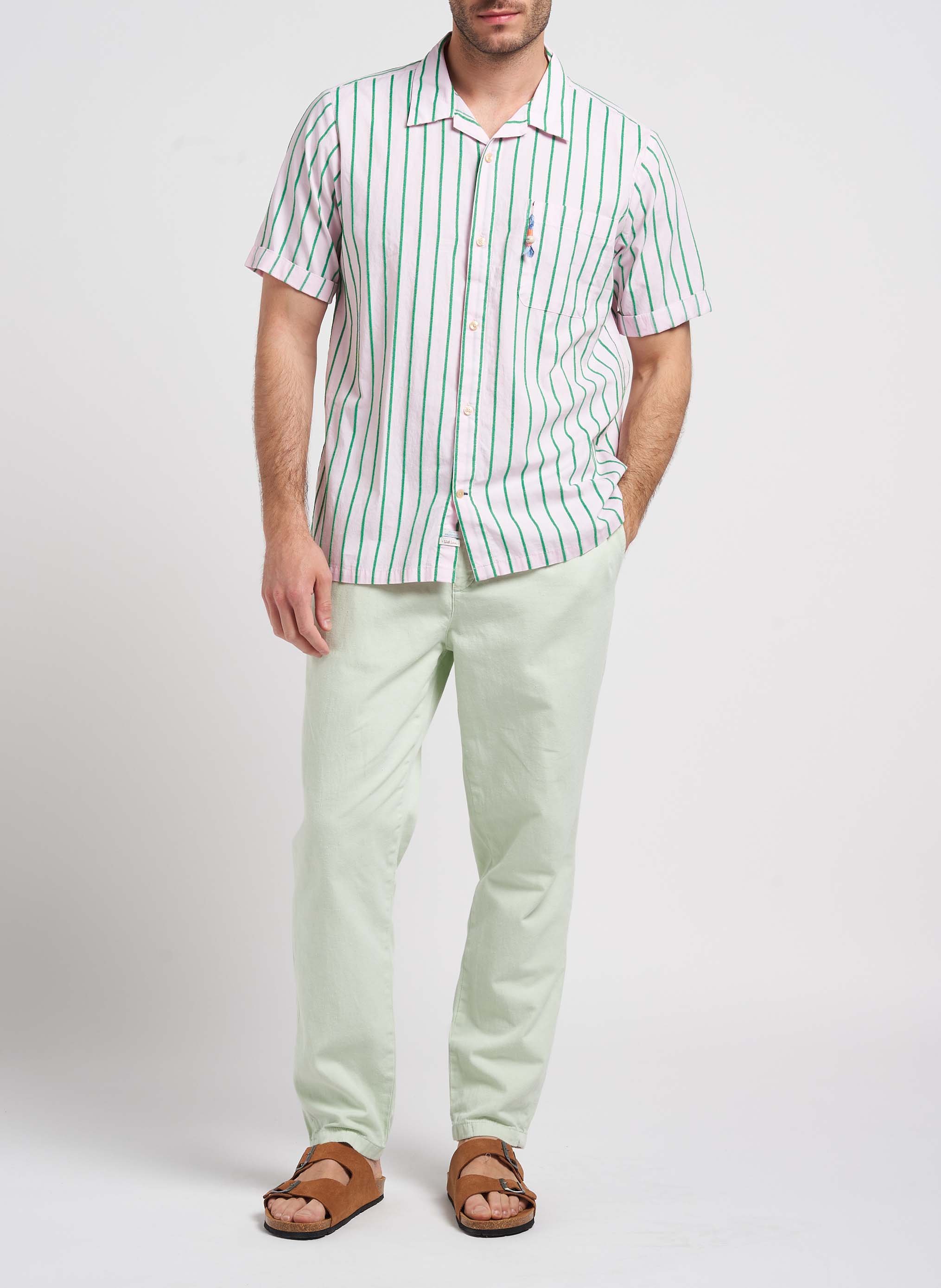 Gestreept, katoenen overhemd met klassieke kraag SCOTCH AND SODA Roze