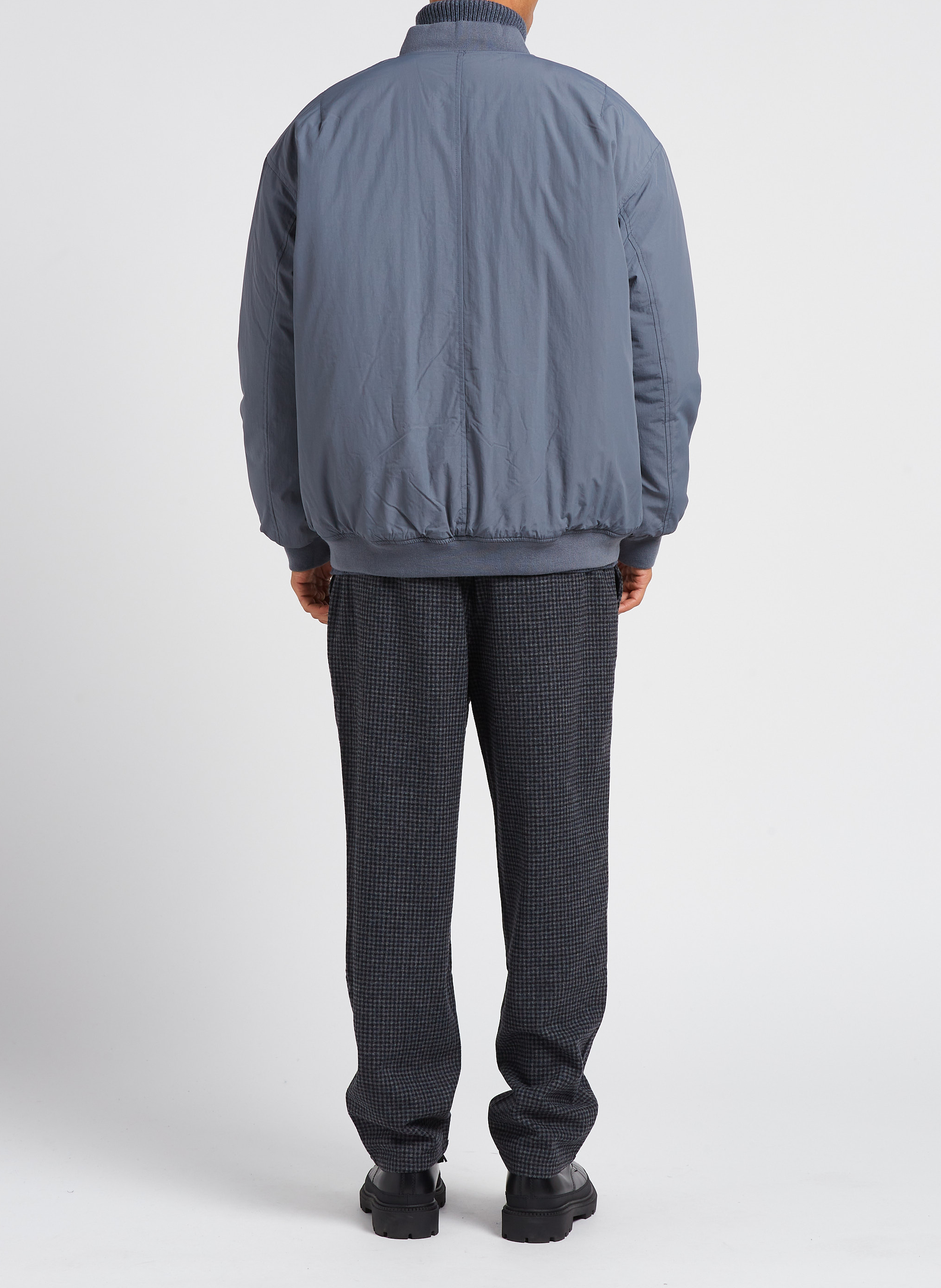 Pantalon chino 7/8 ème en laine mélangée imprimé MINIMUM Argent