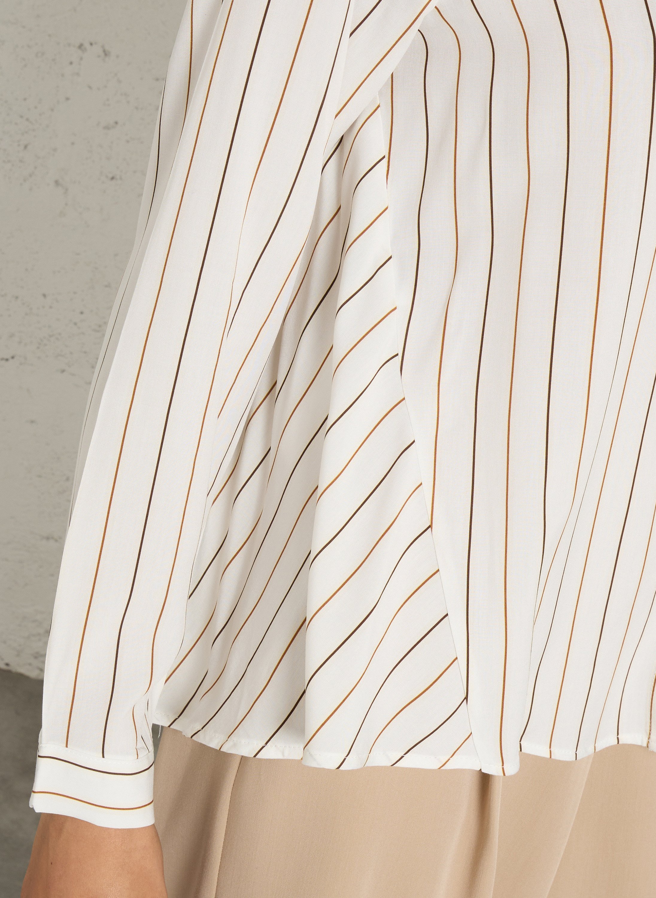 Flared shirt with classic striped collar IMPERIAL Beige