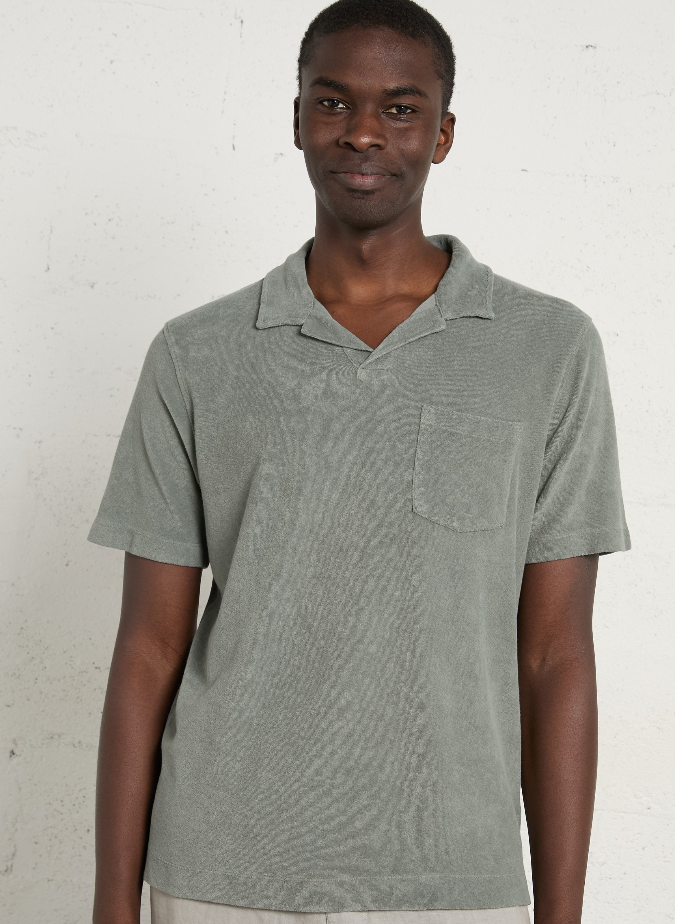 Rechte katoenen polo HARTFORD Kaki