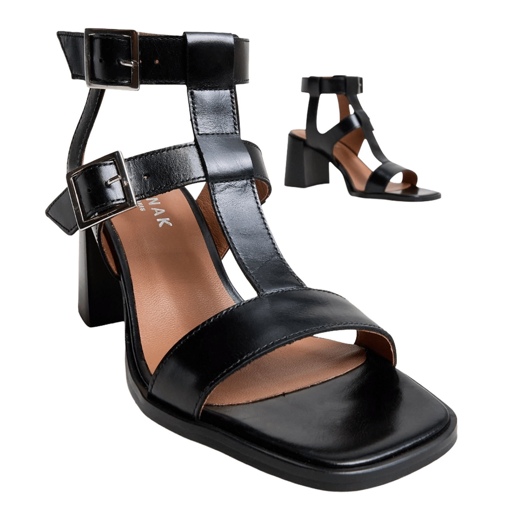 Alice - Ledersandalen mit Absatz JONAK Schwarz