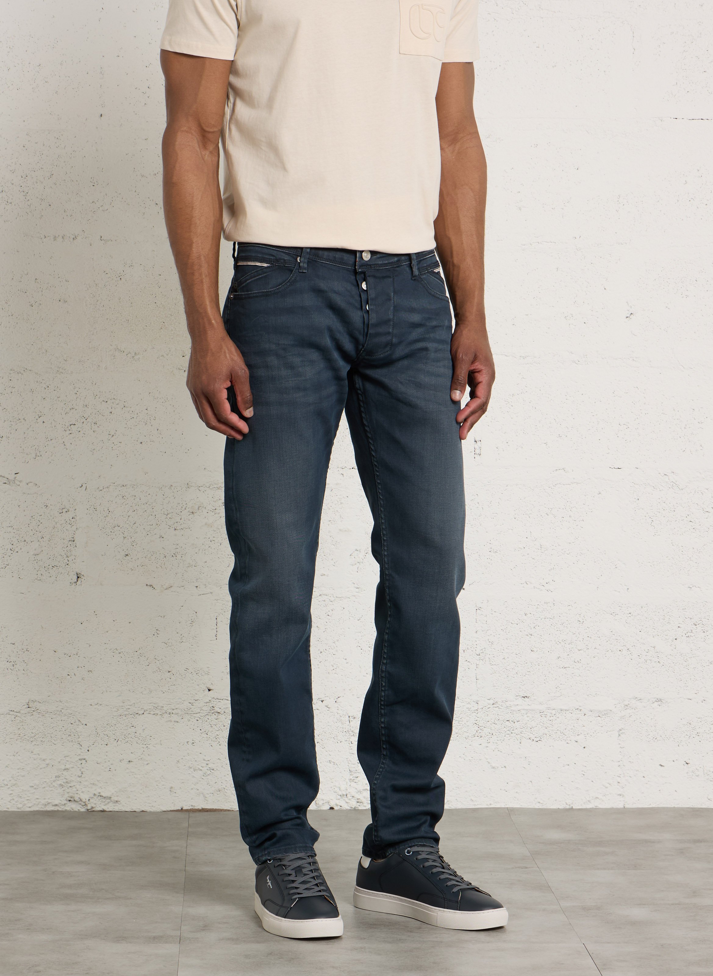 High Waist Slim Fit Jeans LE TEMPS DES CERISES Blau