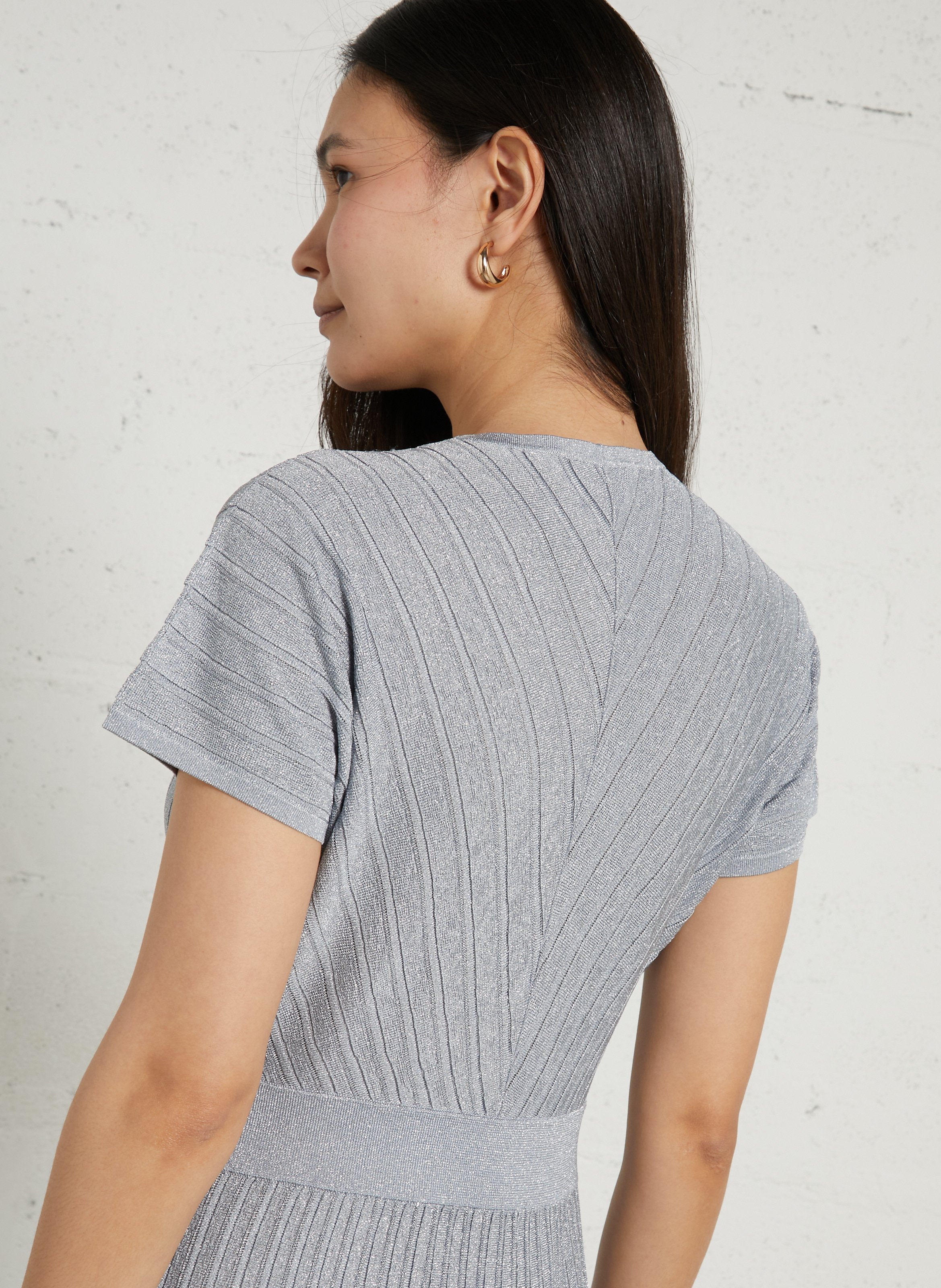 Long V-neck dress MAISON 123 Blue