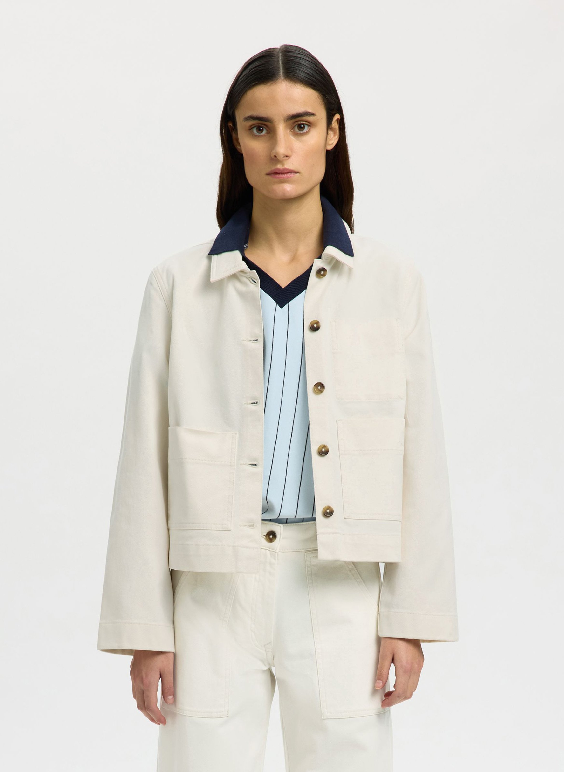 Baumwolljacke im Workwear-Stil SELECTED