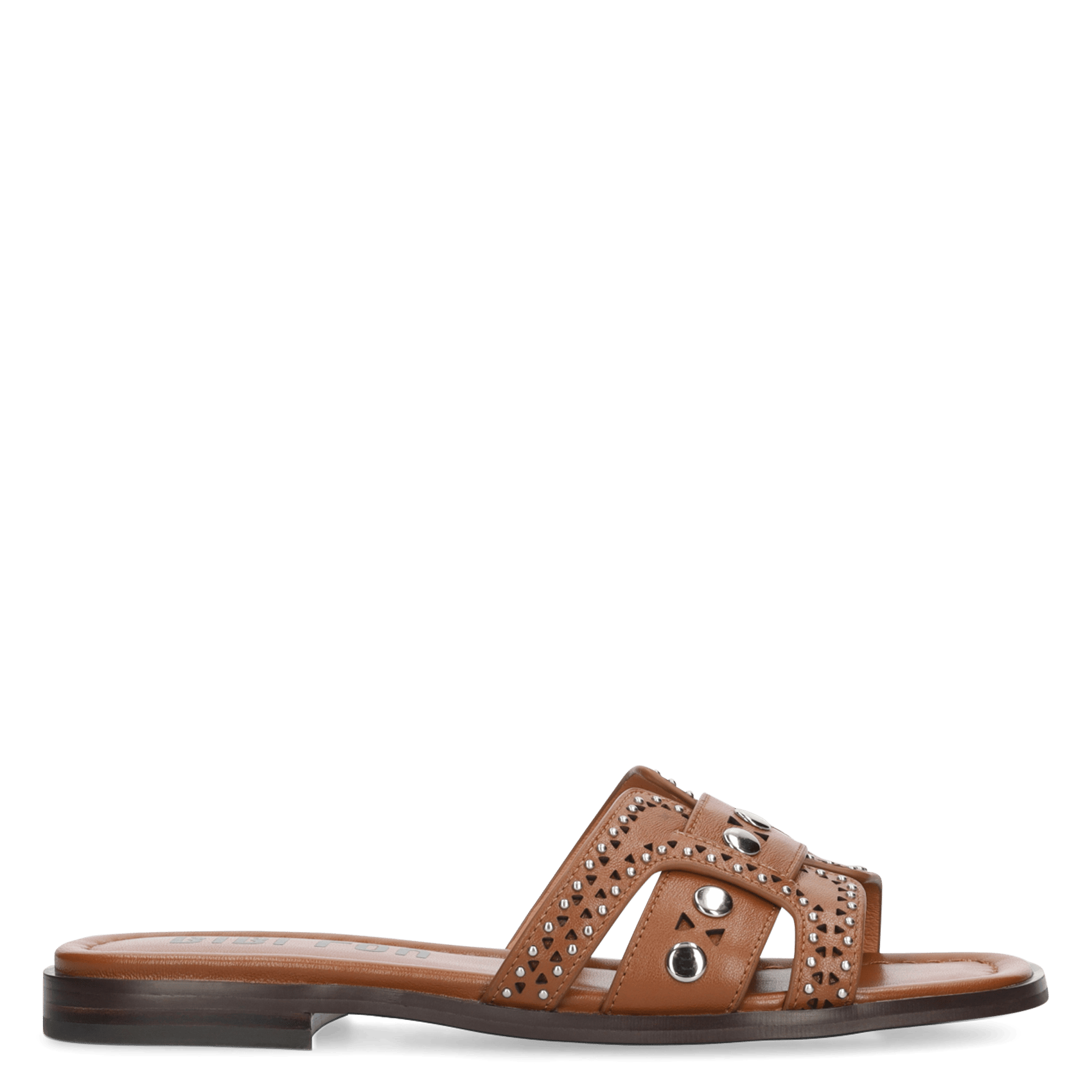 Avarca Berlin - Flache Ledersandalen mit Samt BIBI LOU Braun