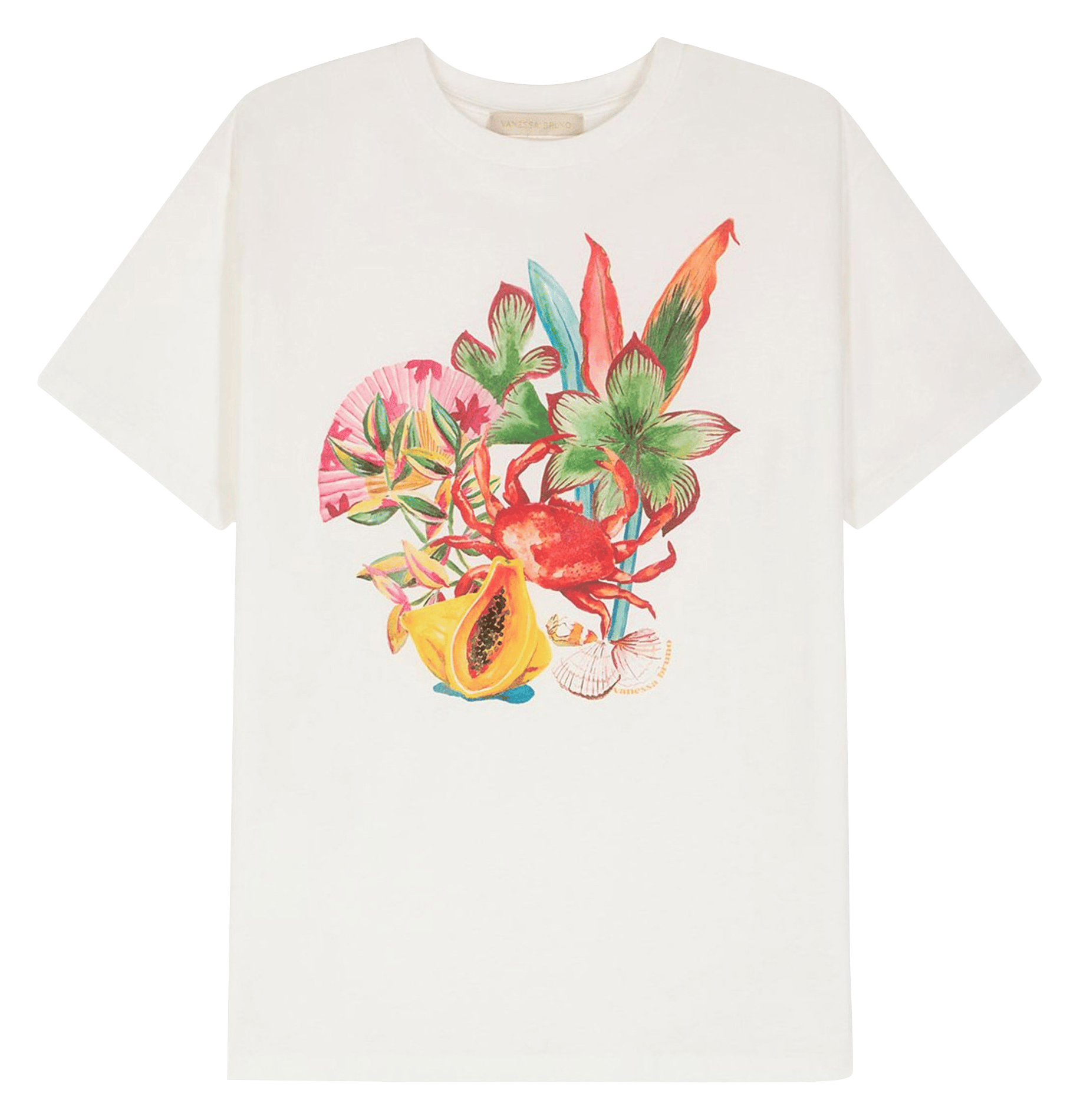 Rechte T-shirt van biologisch katoen VANESSA BRUNO Wit