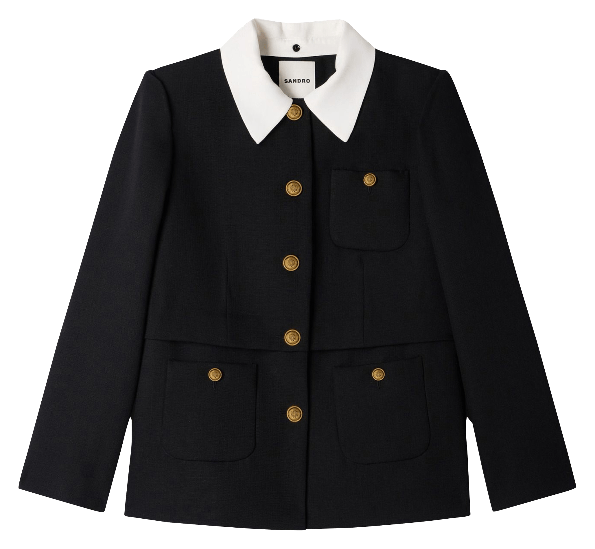 Veste de tailleur en laine SANDRO Noir