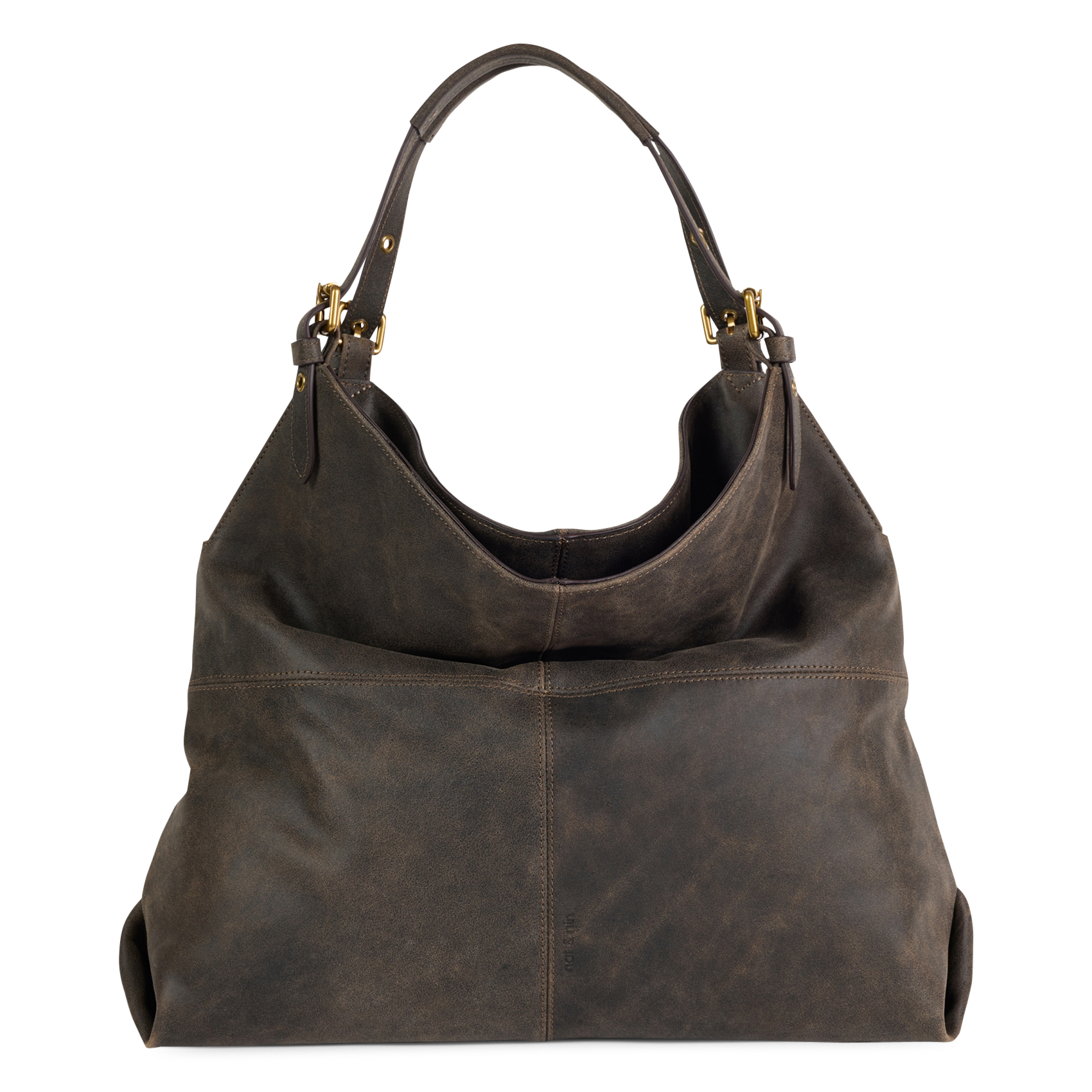 Schultertasche aus Leder NAT & NIN Braun