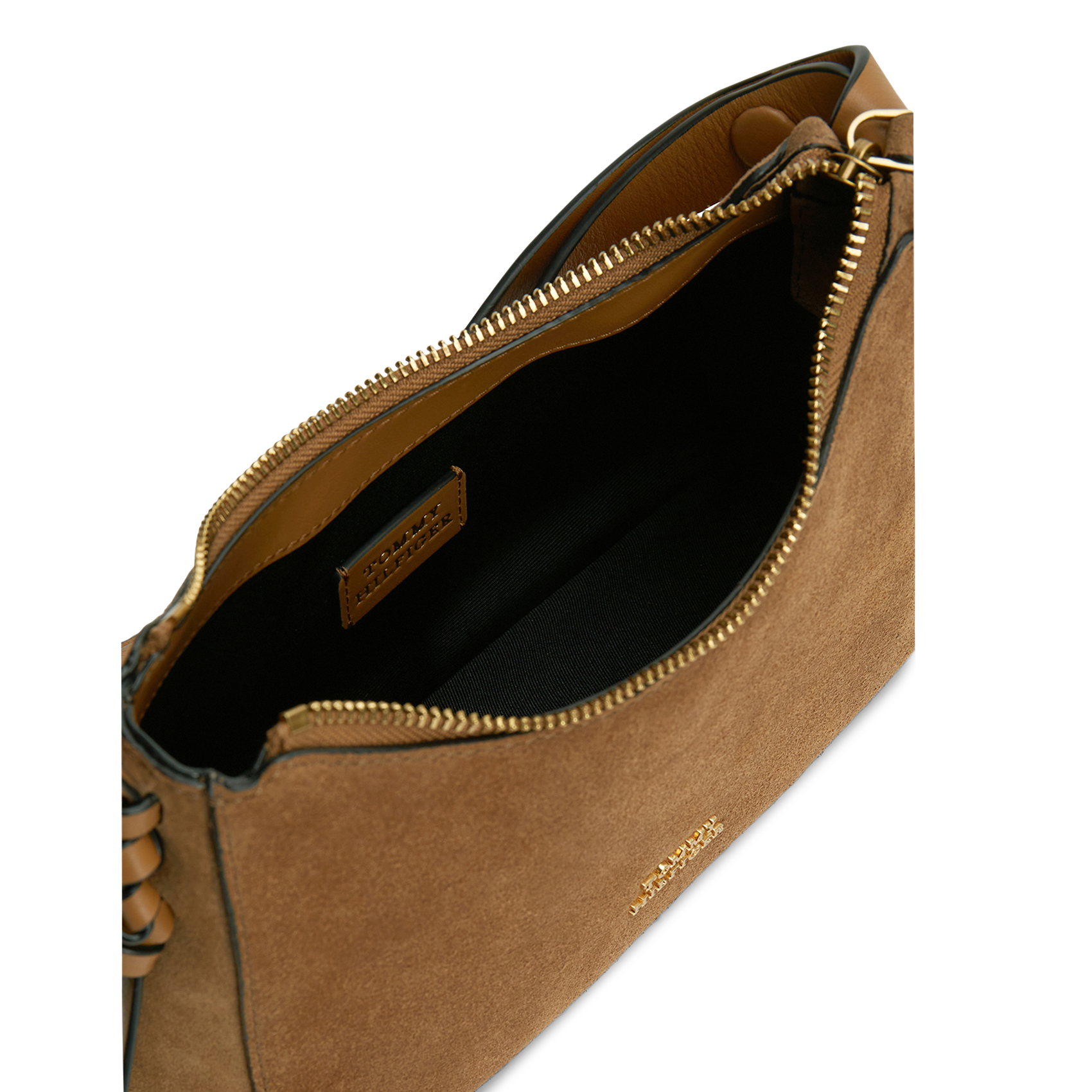 Leather shoulder bag TOMMY HILFIGER Brown