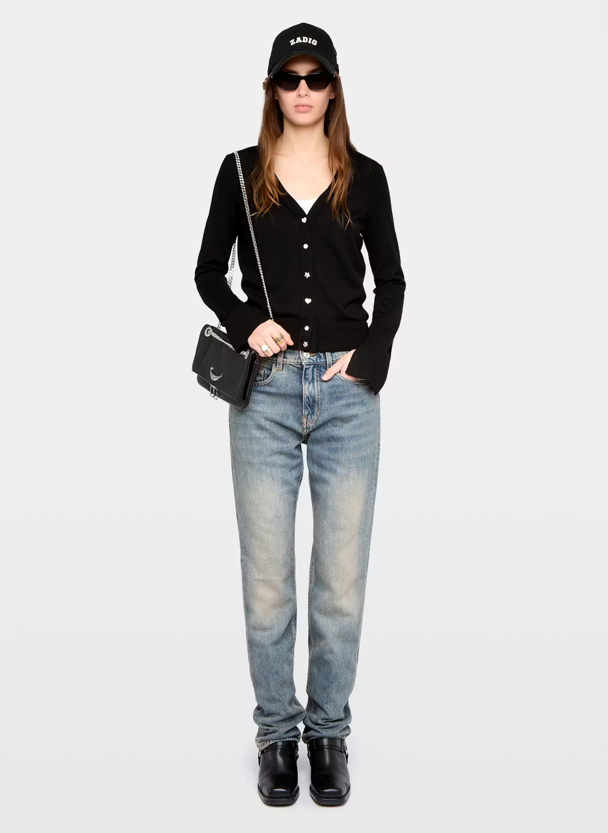Cárdigan de lana merina ZADIG&VOLTAIRE Negro