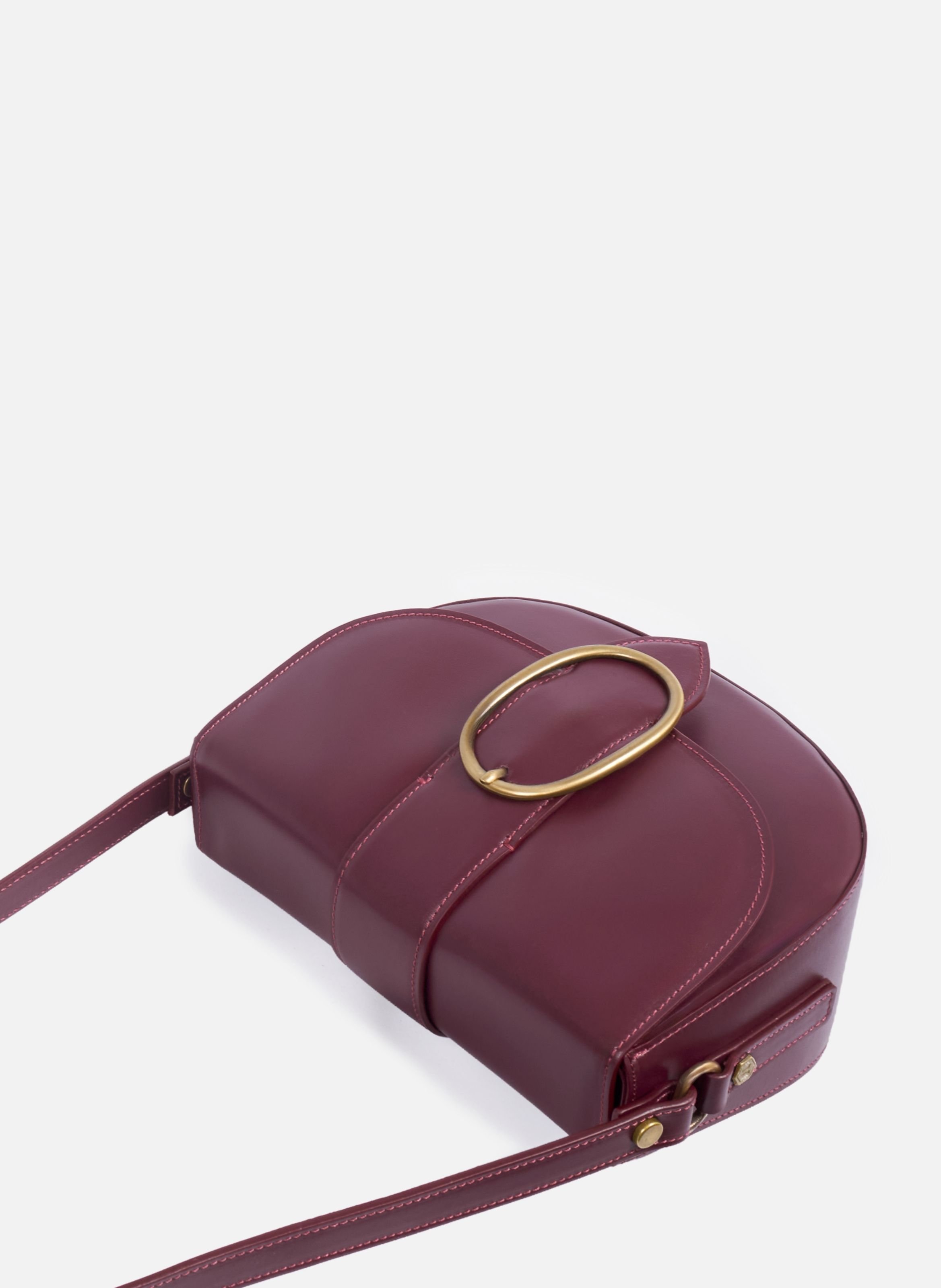 Leather bag with buckle | Red JULES & JENN Women