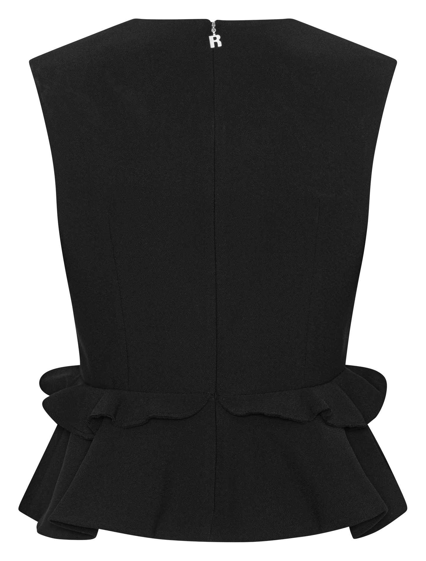 Sleeveless Peplum Top ROTATE Black