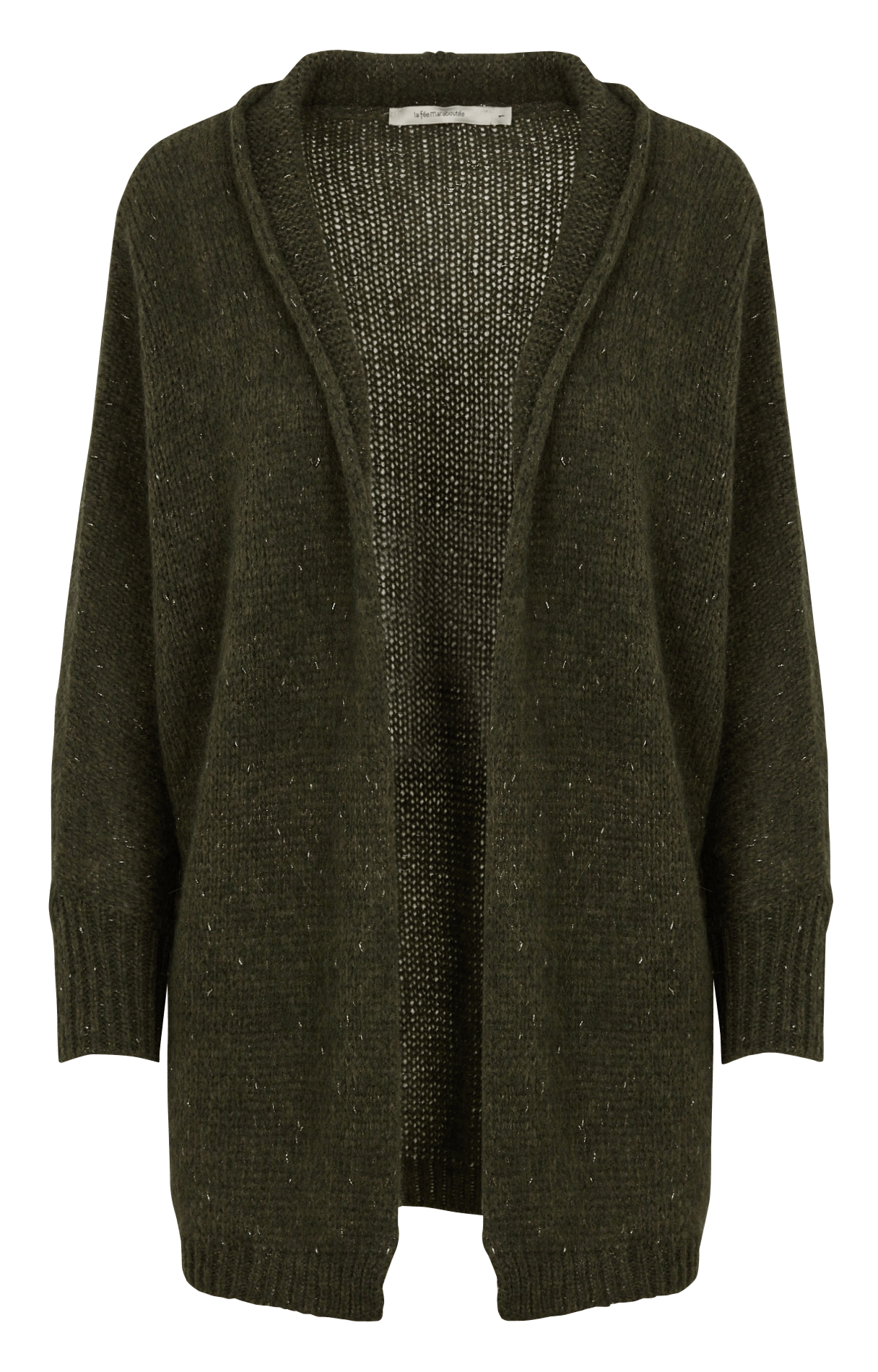 Mid-length iridescent knit vest LA FEE MARABOUTEE Green