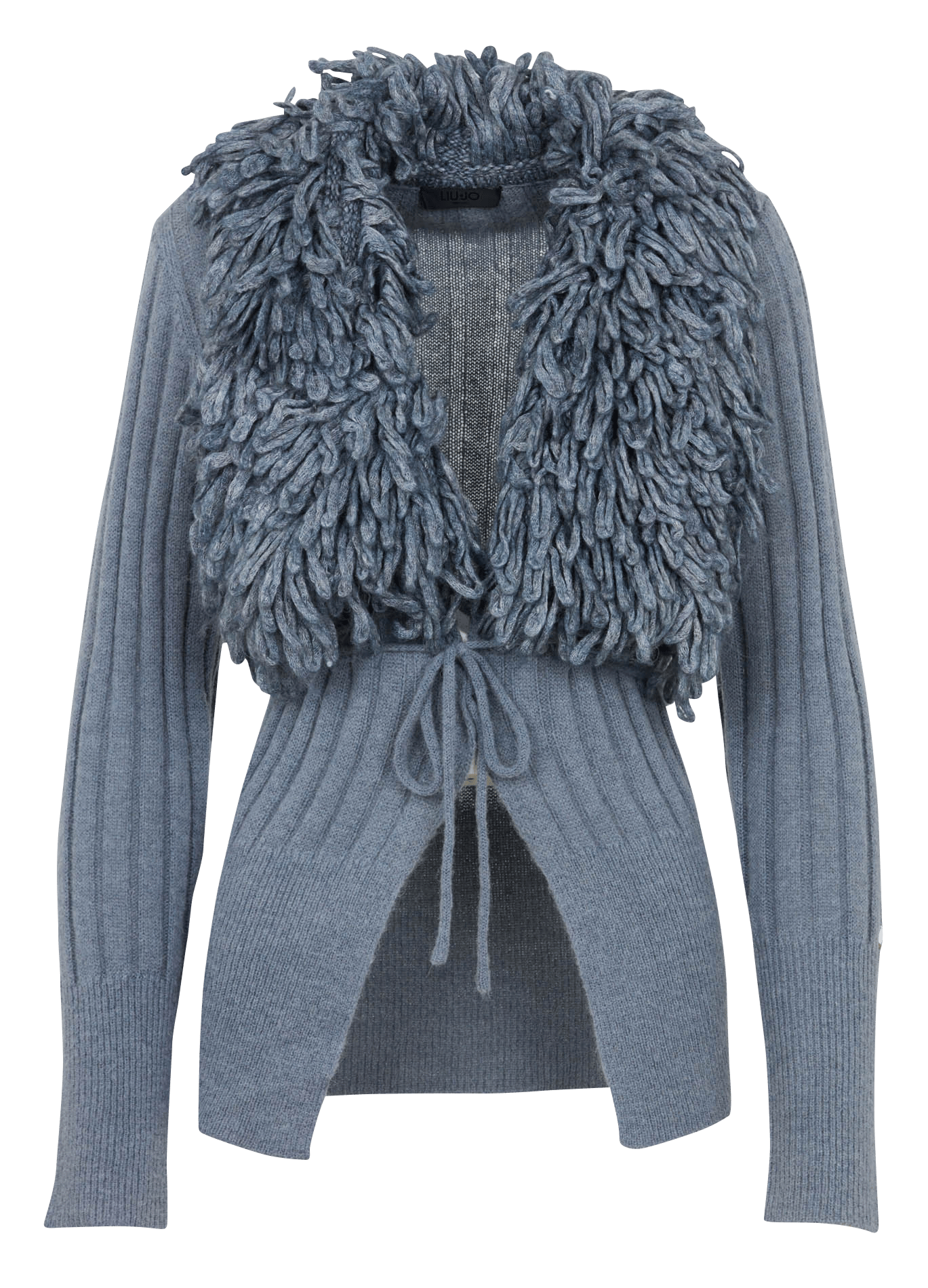 Gilet col volumineux en laine mélangée  LIU JO Bleu