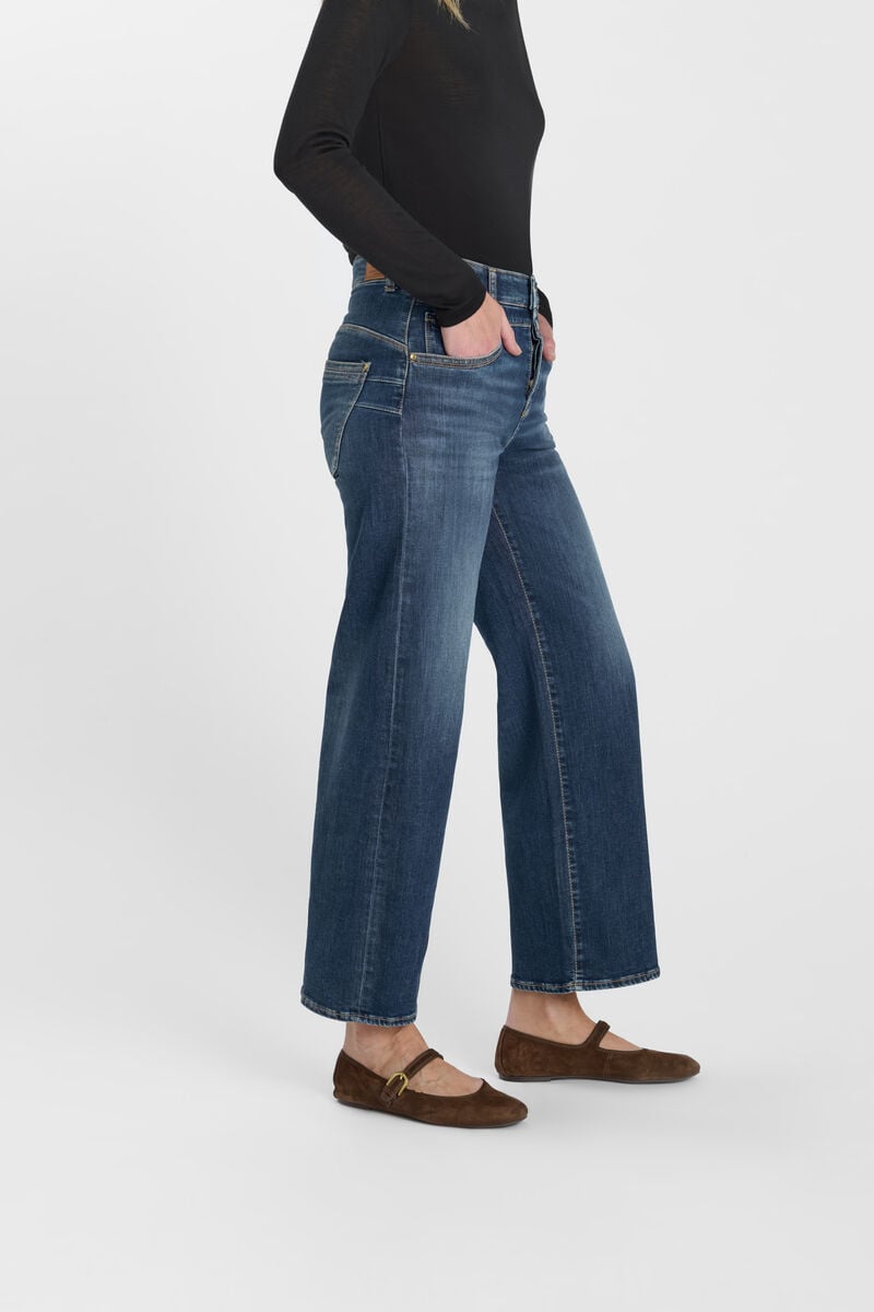 Loose jeans, wide-leg, 7/8 length LE TEMPS DES CERISES Blue