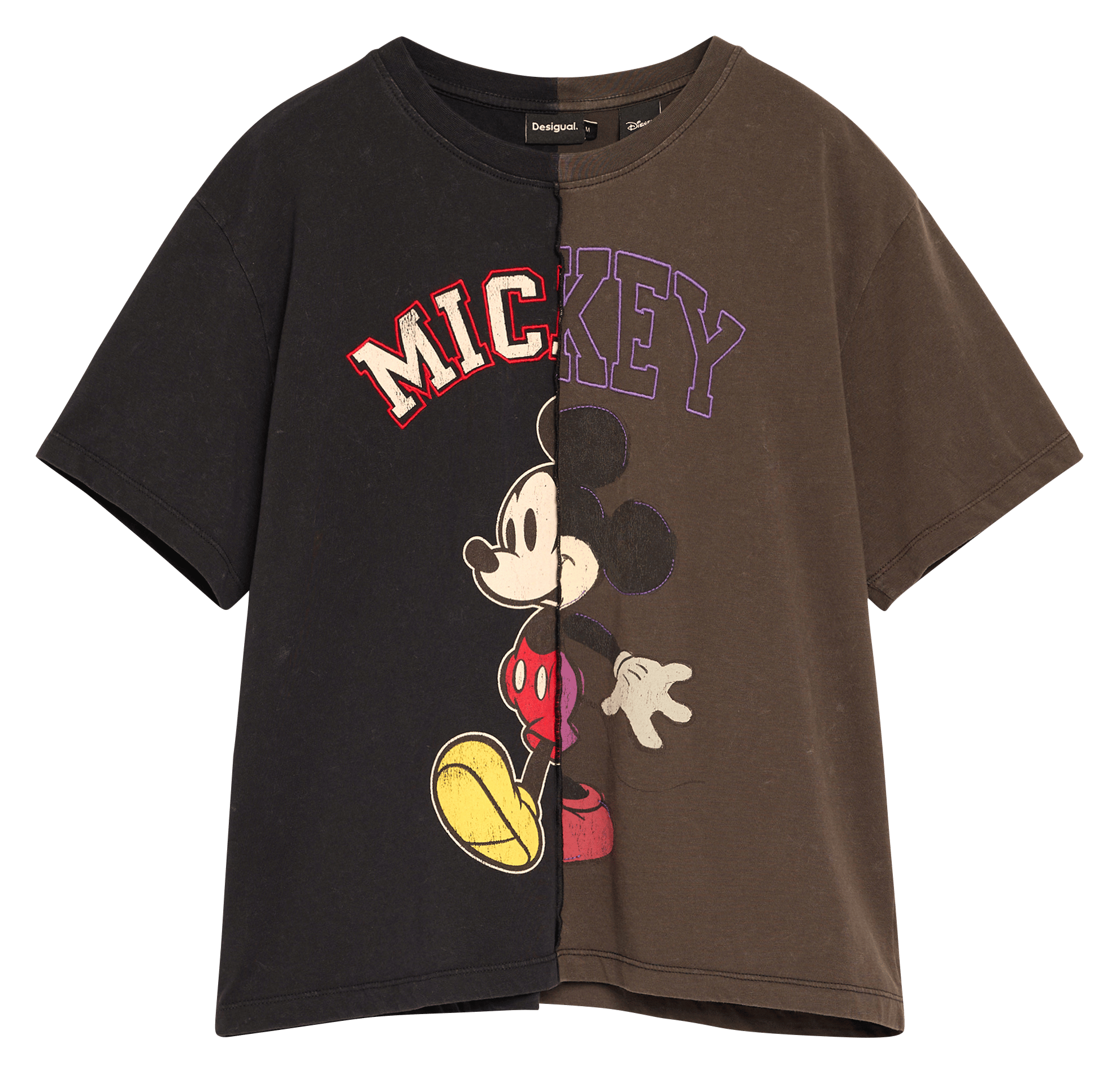 Wijd T-shirt van katoen met print DESIGUAL Zwart