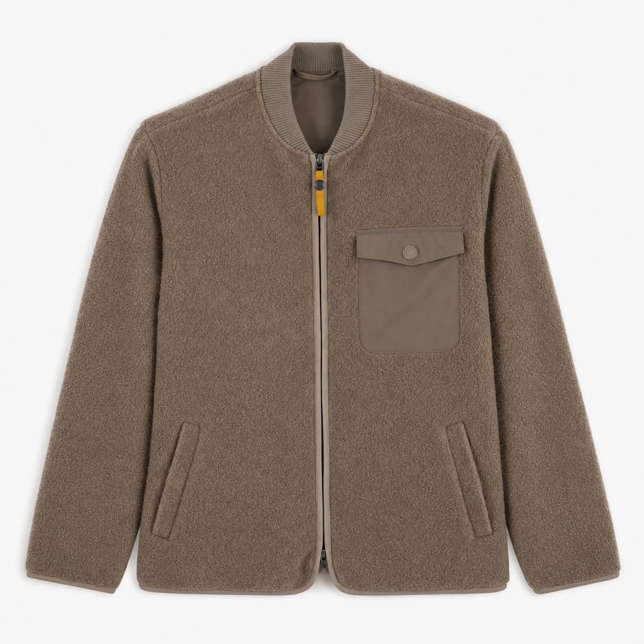 Beige travertine MARCEL fleece jacket SERGE BLANCO Brown