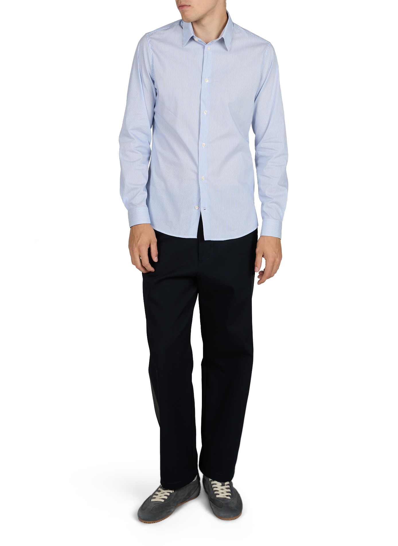 Straight-fit striped cotton shirt irayu-s AU PRINTEMPS PARIS Blue