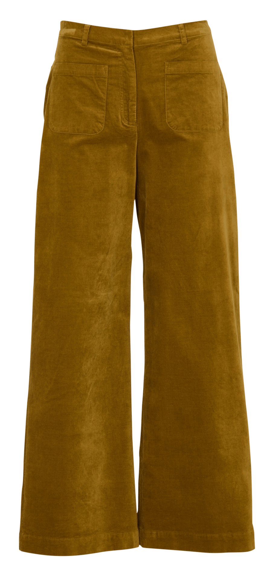 Katoenen broek met wijd uitlopende pijpen NICE THINGS Groen